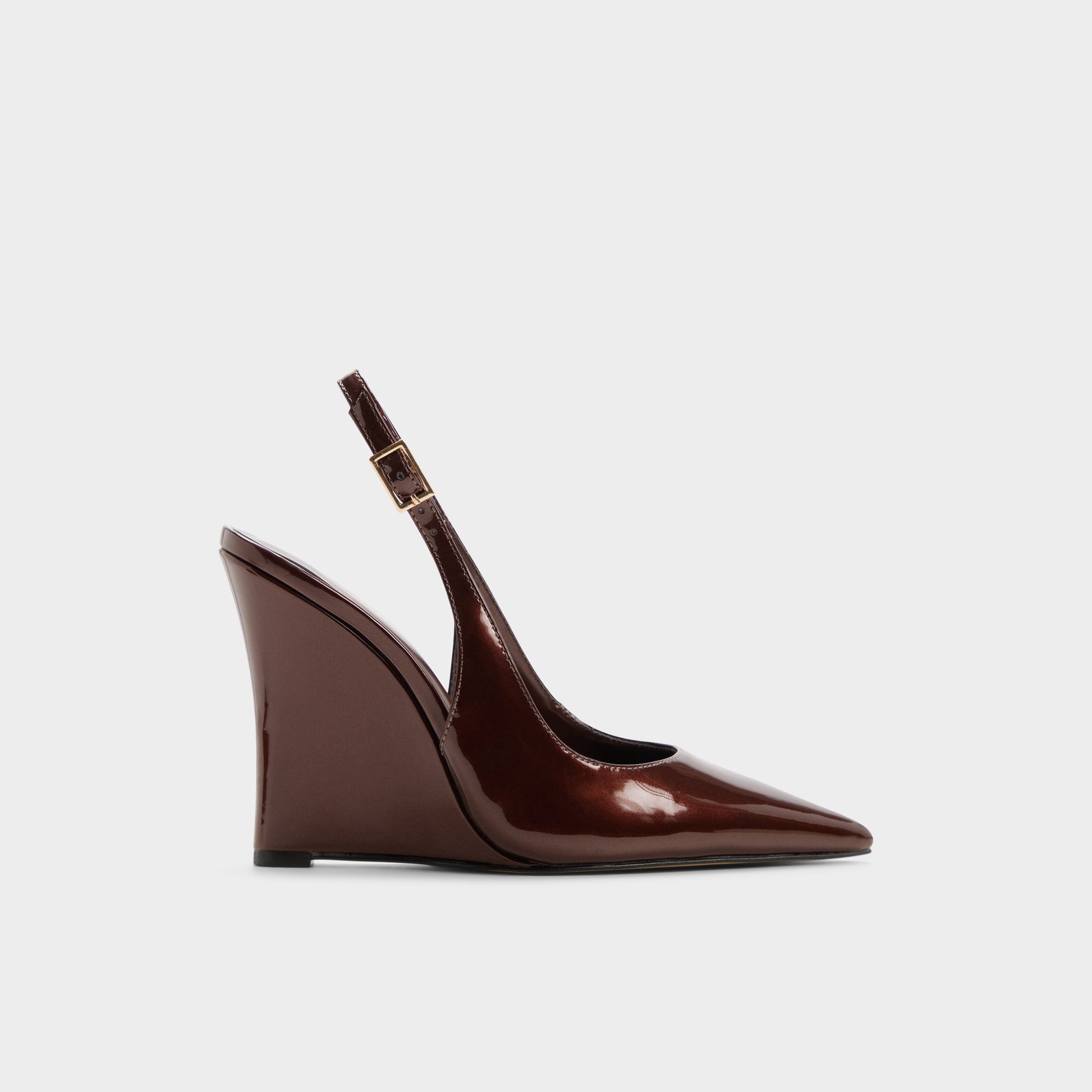 Main View of Dark brown Stessywedge Slingback wedge heel for Womens