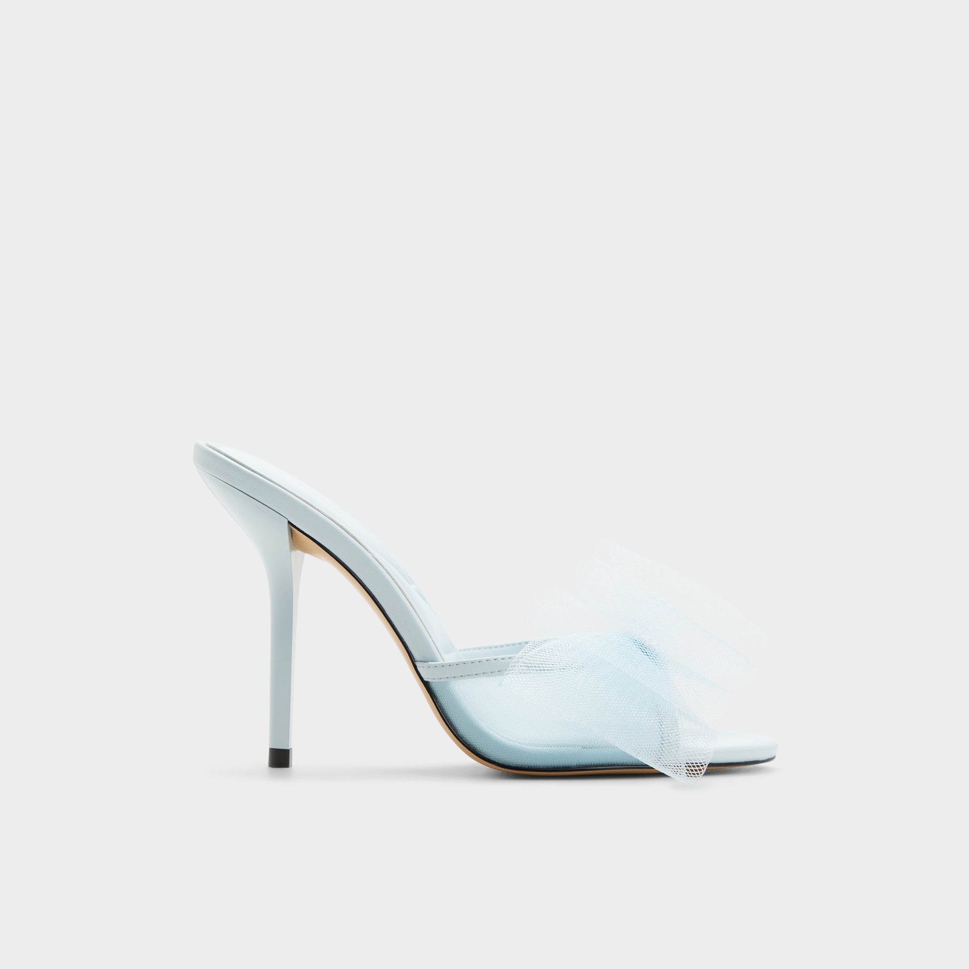 Main View of Sky blue Oceanne Heeled mule for Womens
