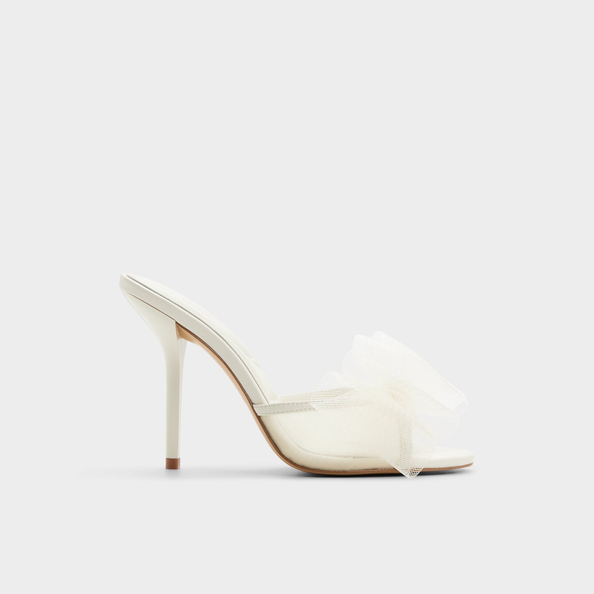 Main View of White/bone Oceanne Heeled mule for Womens