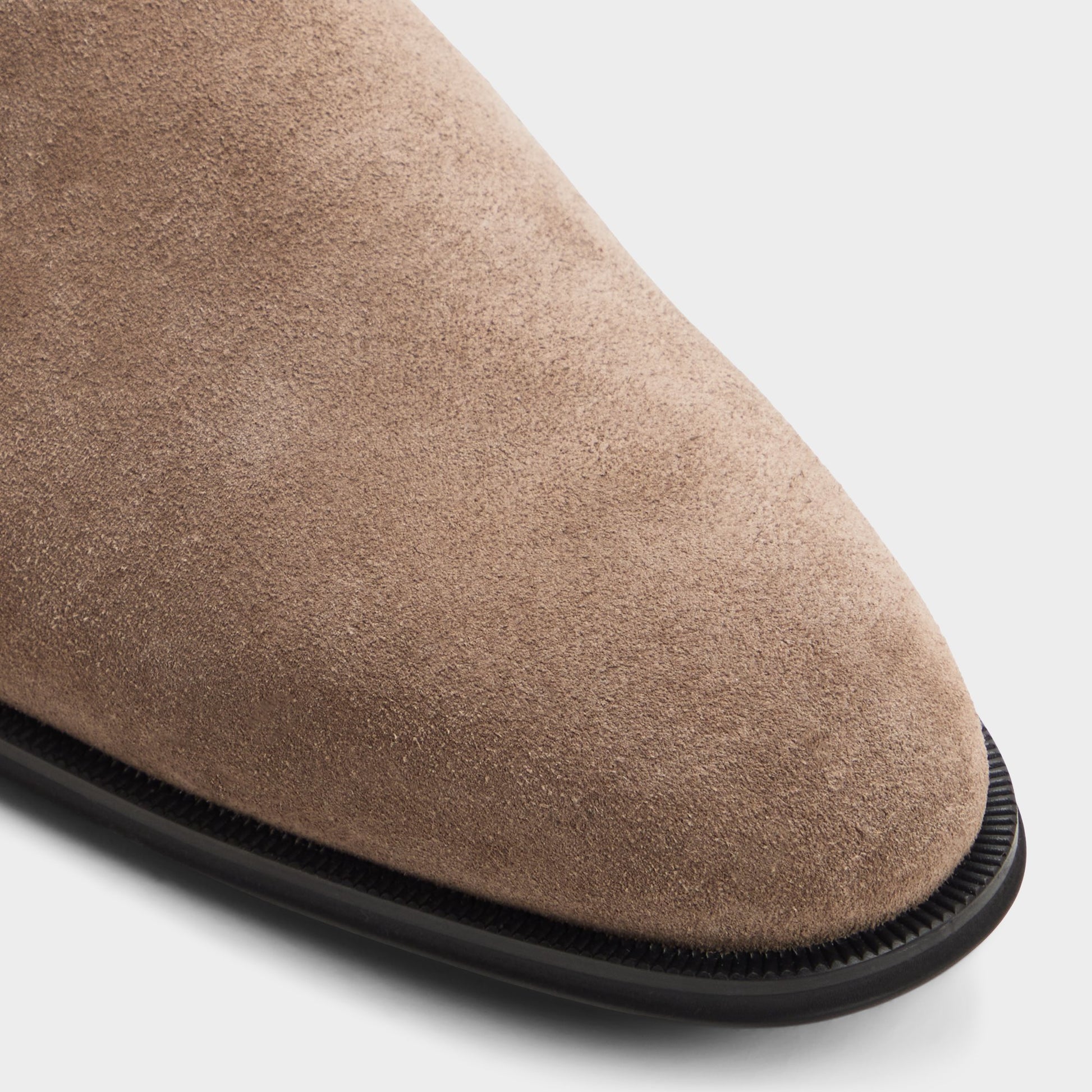 Close-up of the Taupe Caspen Chelsea boot