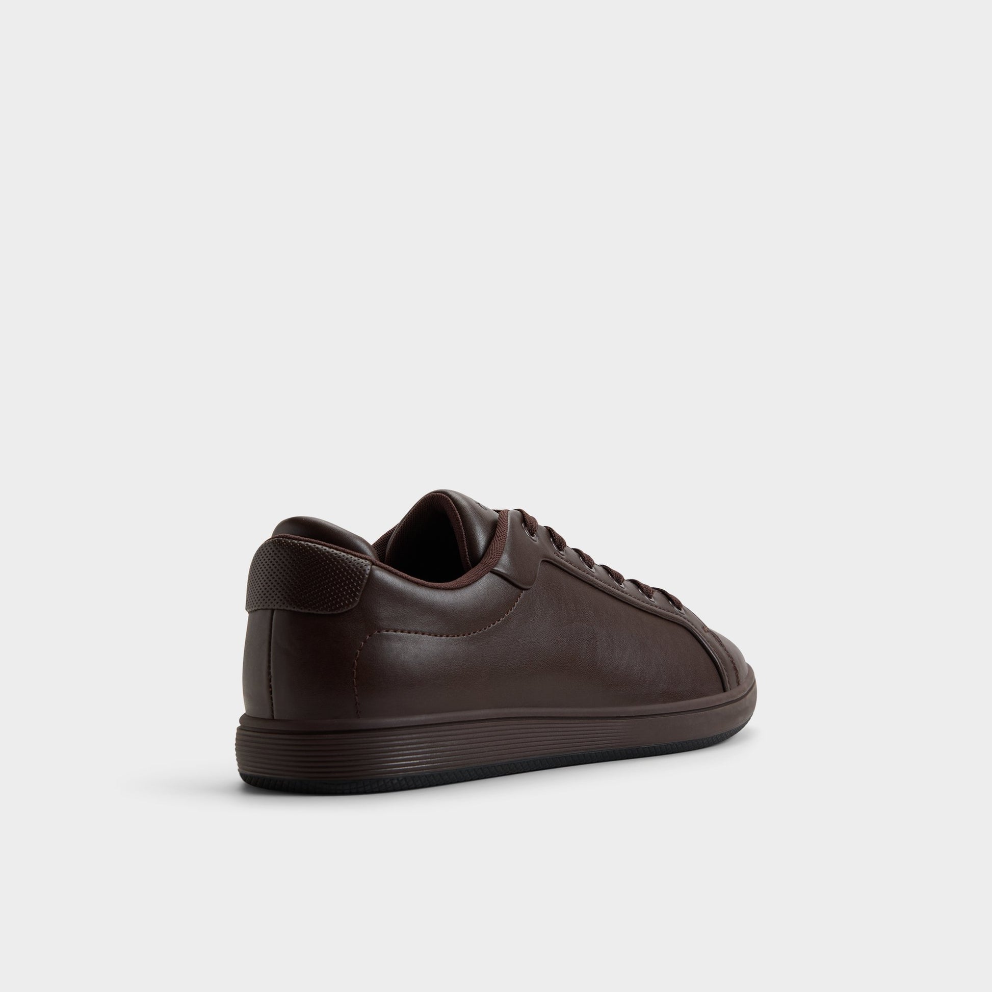 Three-quarter angle of Dark brown Kosmo Low top sneaker's back side