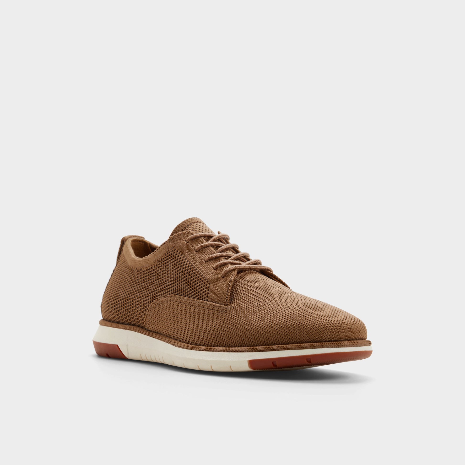 Three-quarter angle of Sand Emmitt Oxford shoe's front side