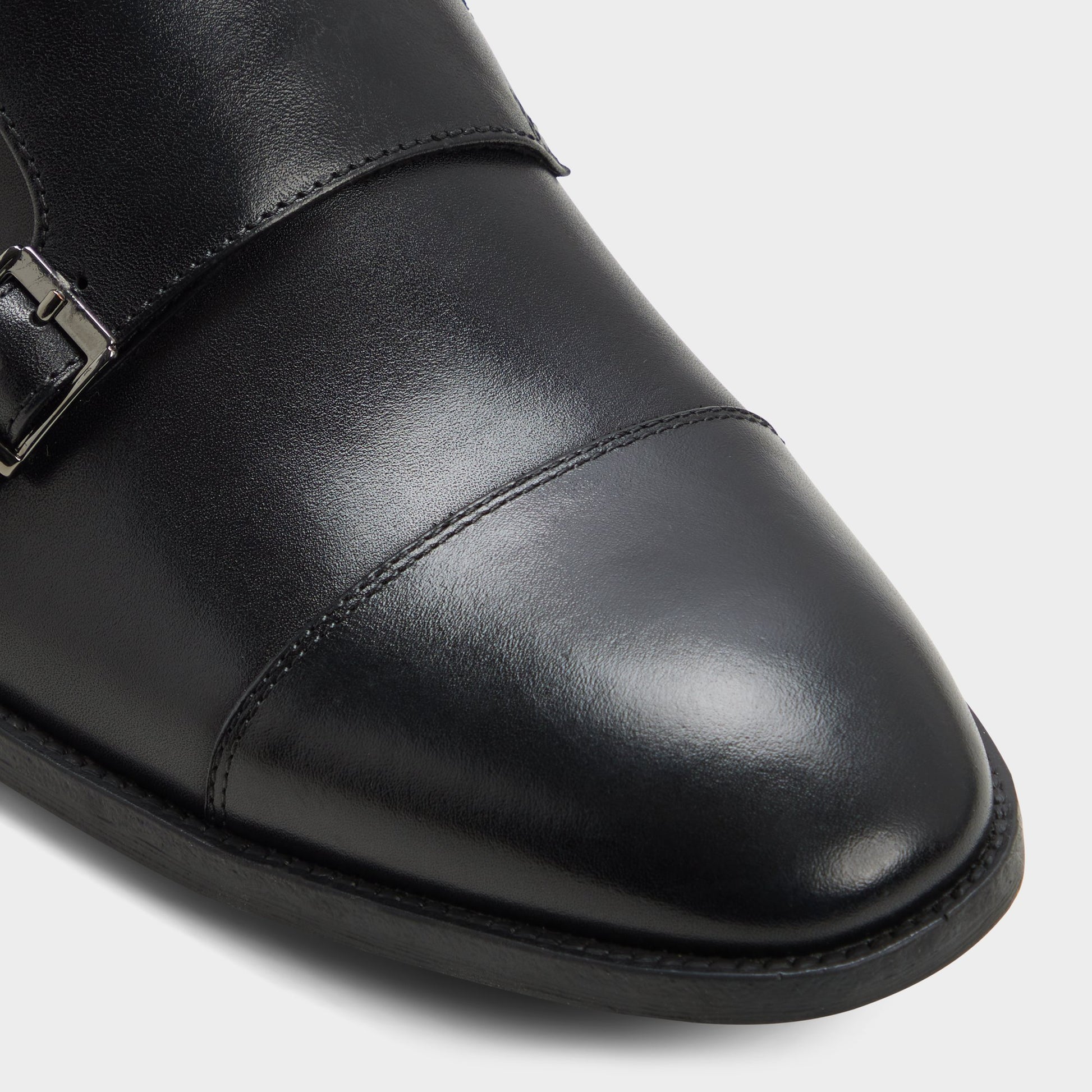 Close-up of the Black Gilberto Monkstrap loafer
