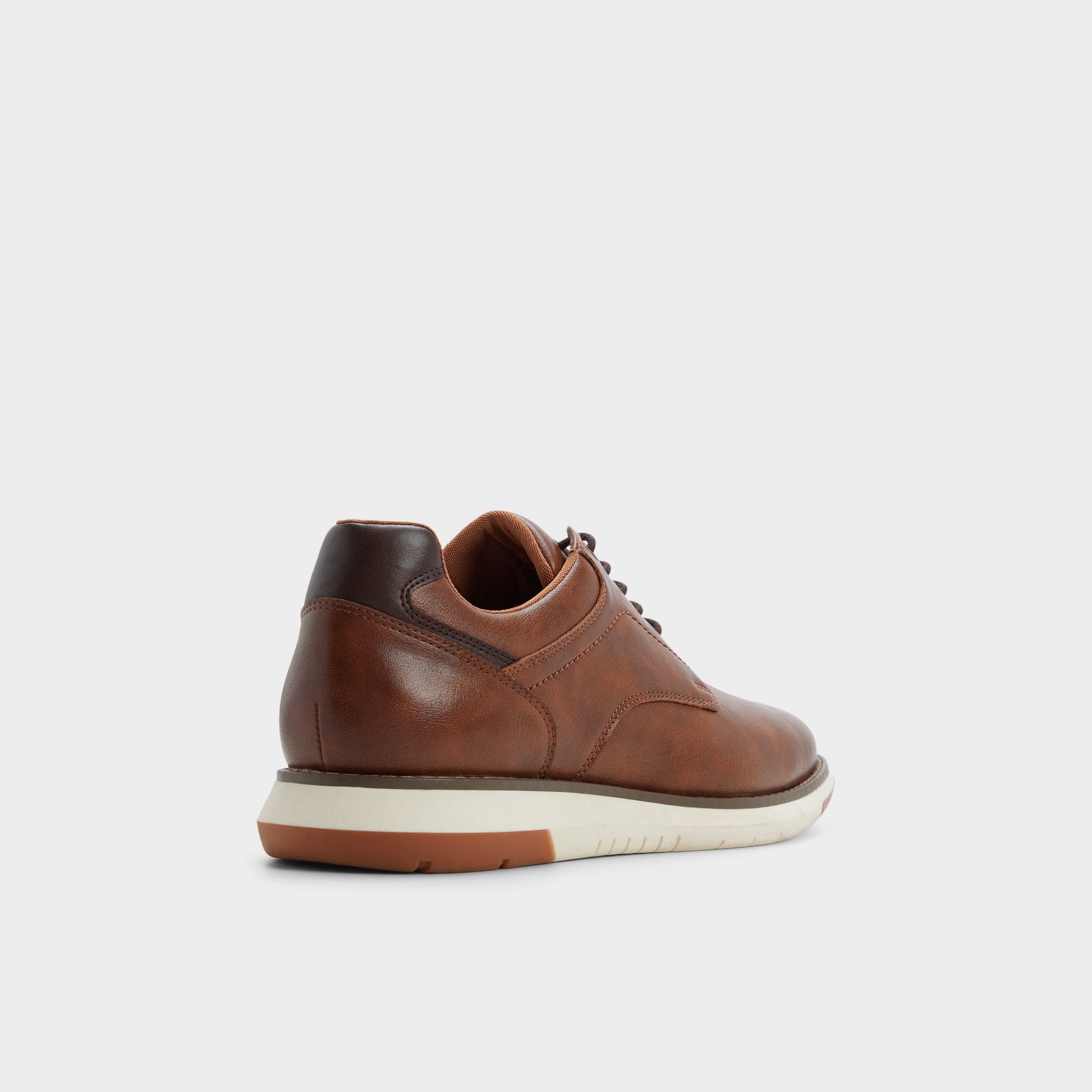 Three-quarter angle of Cognac Kaplan Oxford shoe's back side
