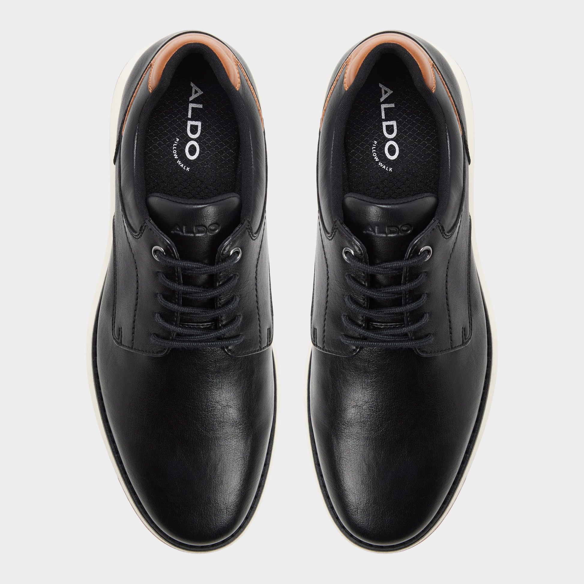 Vue de dessus de la Noir Kaplan Chaussure Oxford