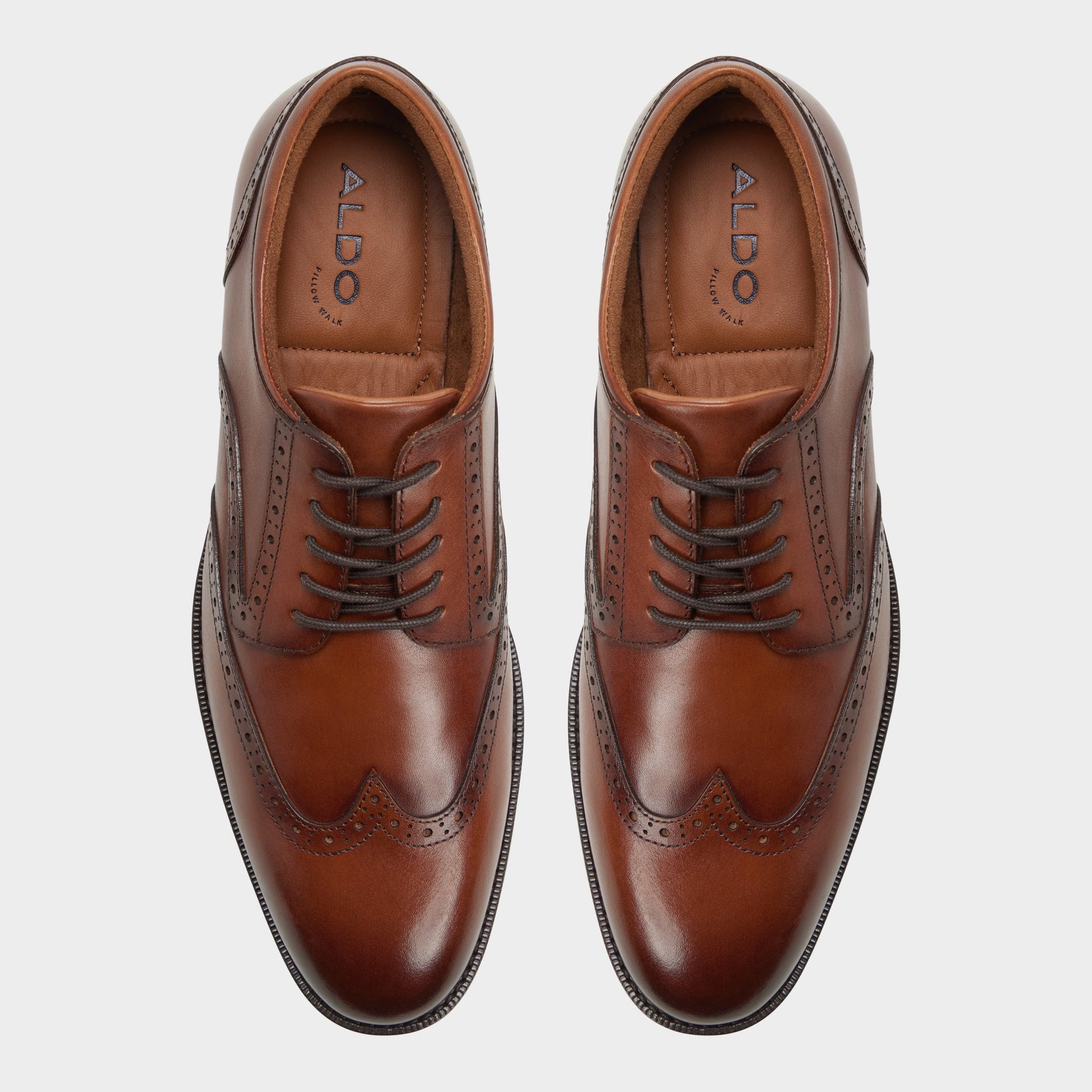 Vue de dessus de la Cognac Harington Chaussure Oxford
