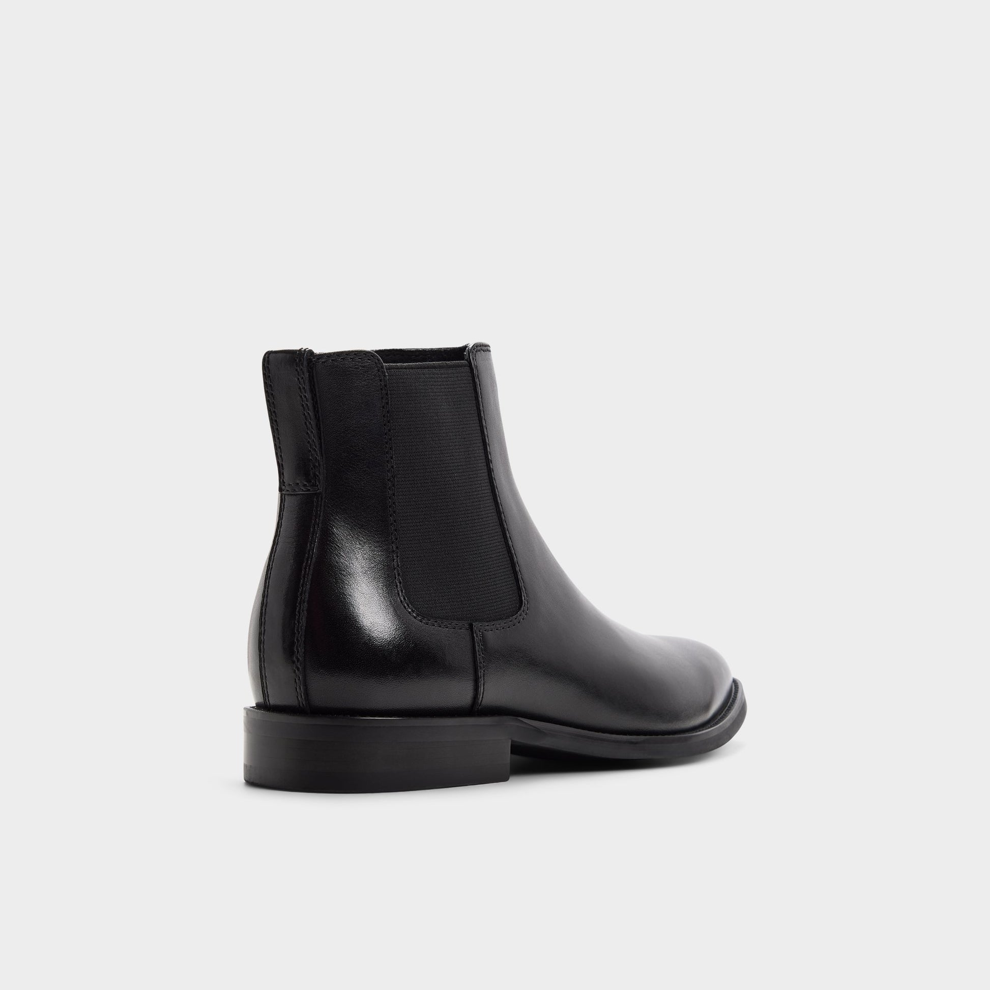 Three-quarter angle of Black Wentz Chelsea boot's back side