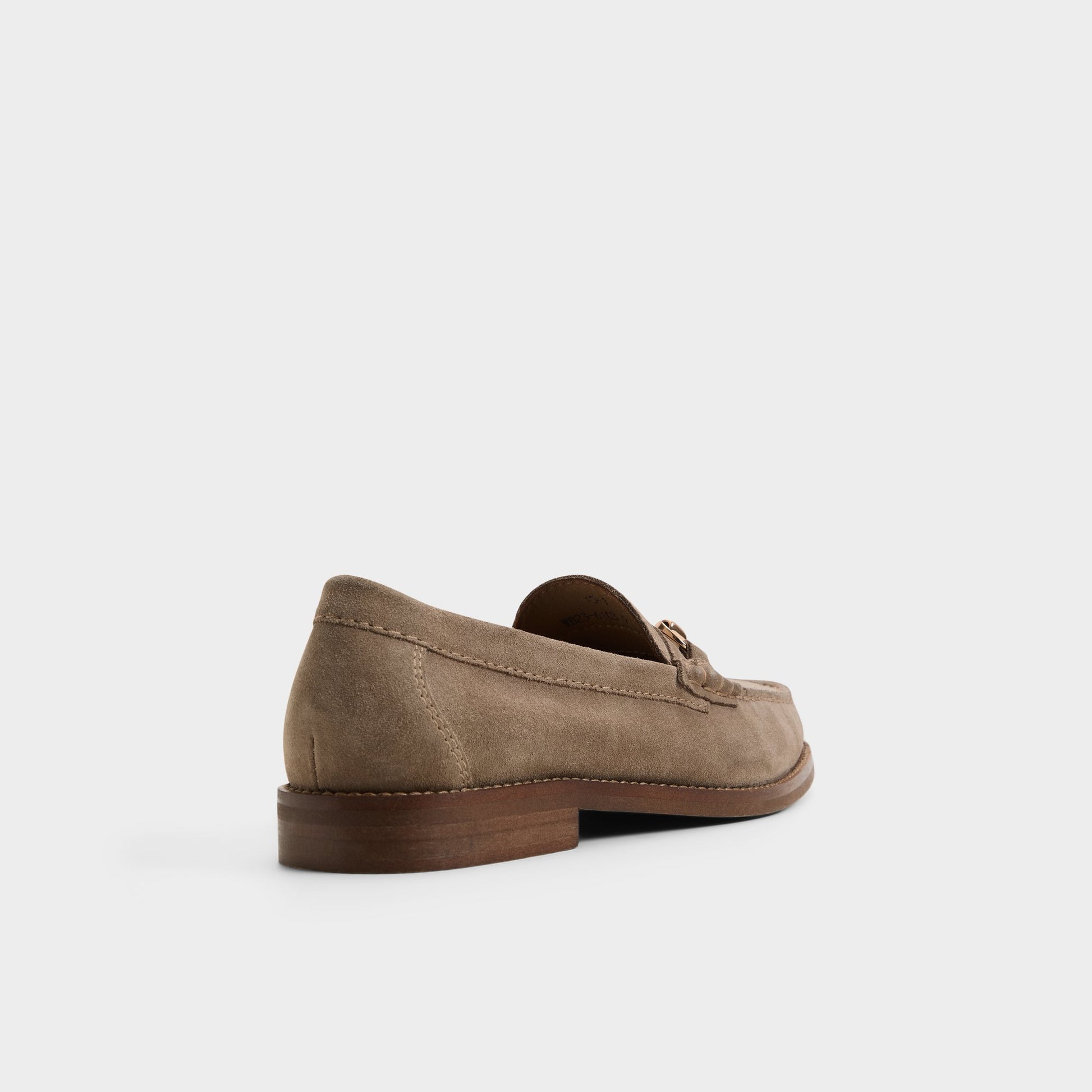 Three-quarter angle of Taupe Killian Loafer's back side