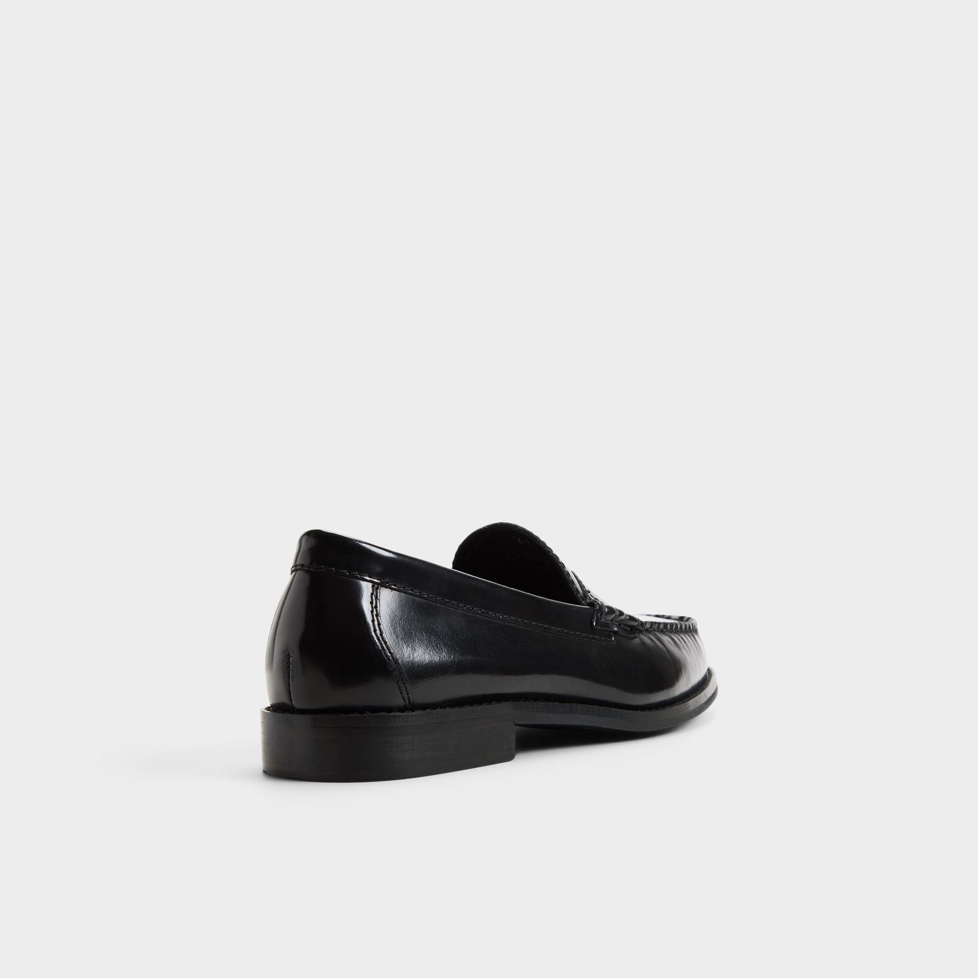 Three-quarter angle of Black Jarey Loafer's back side