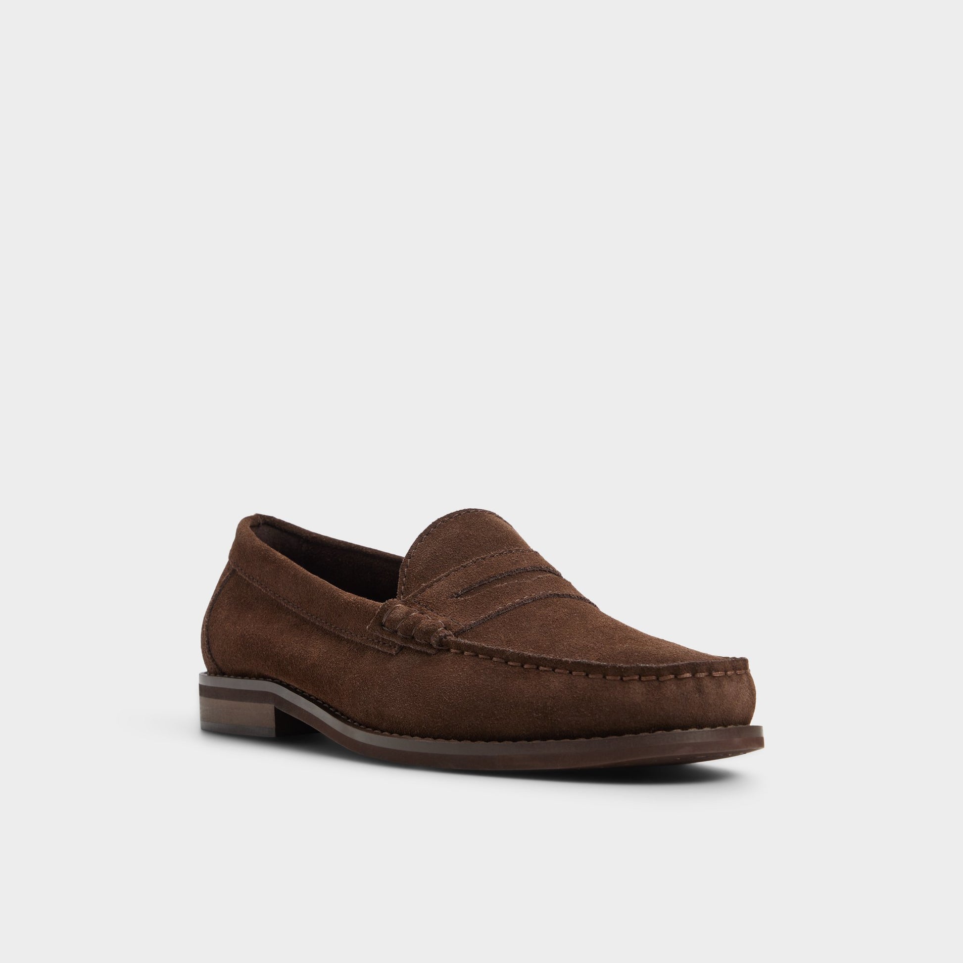 Three-quarter angle of Dark brown Jarey Loafer's front side