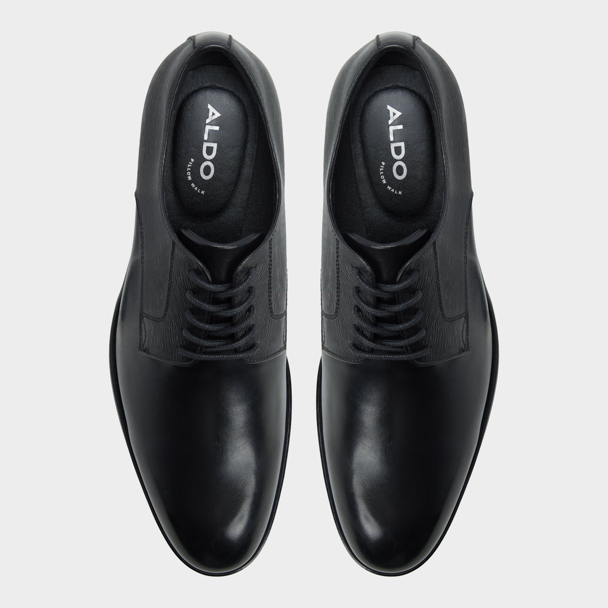 Vue de dessus de la Noir Jarrett Chaussure Oxford