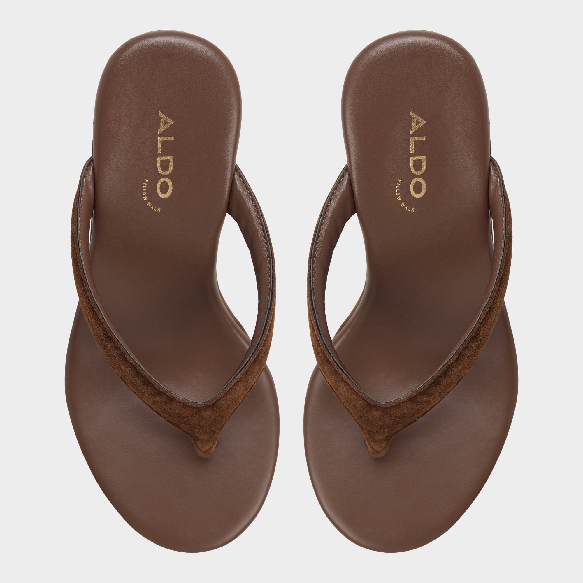 Isabelia – Women Dark brown Wedge thong sandal - ALDO