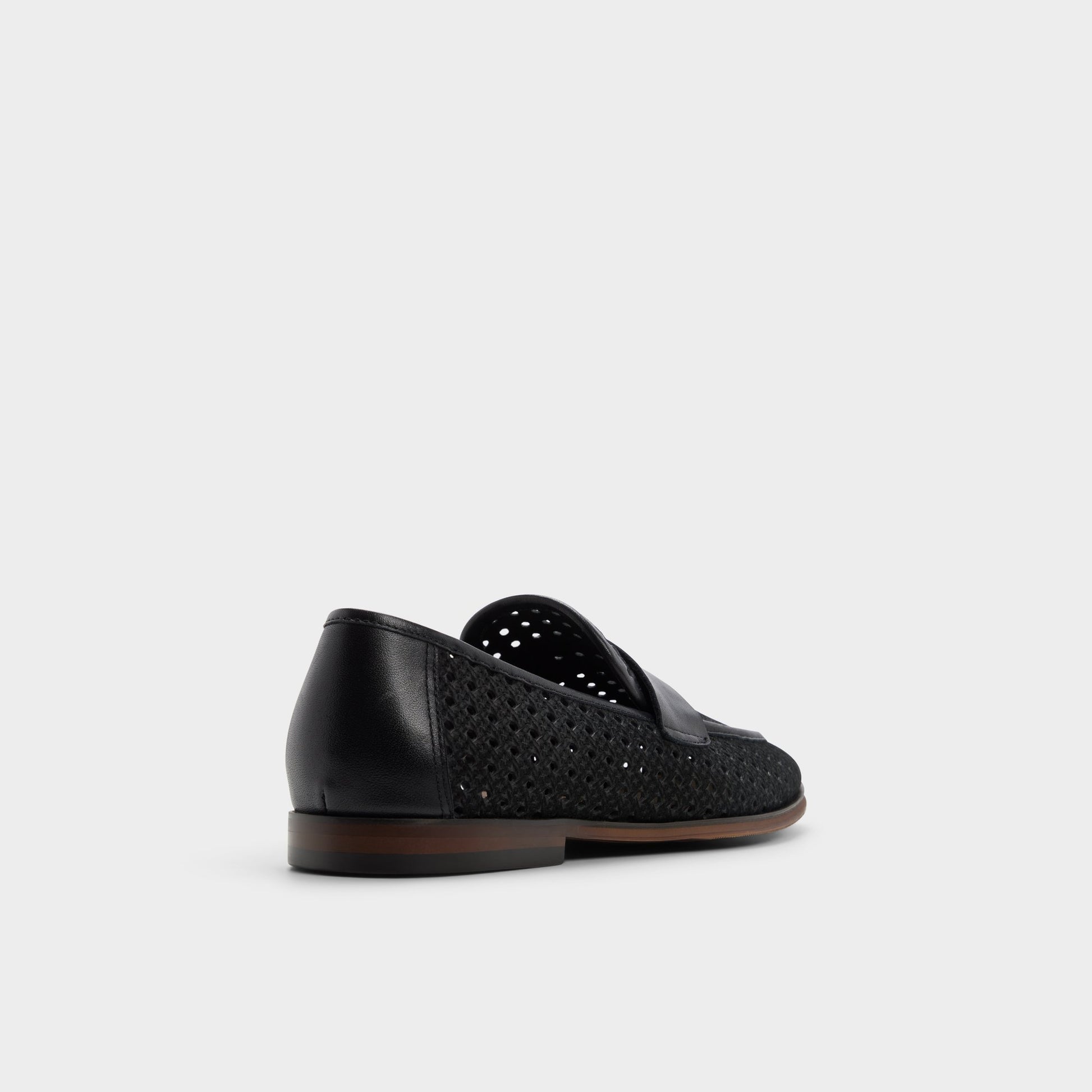 Three-quarter angle of Black Mescal Loafer's back side