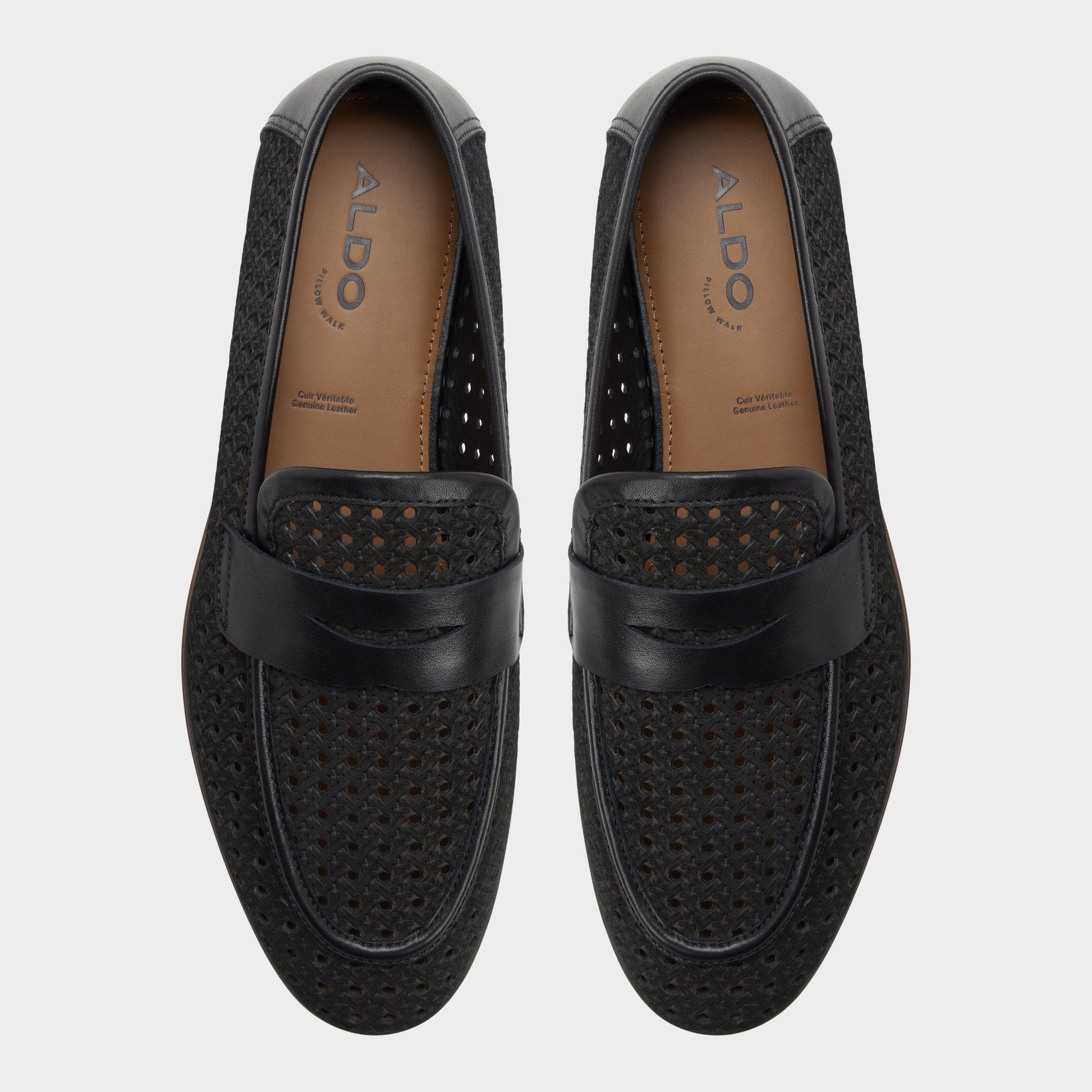 Top-down view of the Black Mescal Loafer
