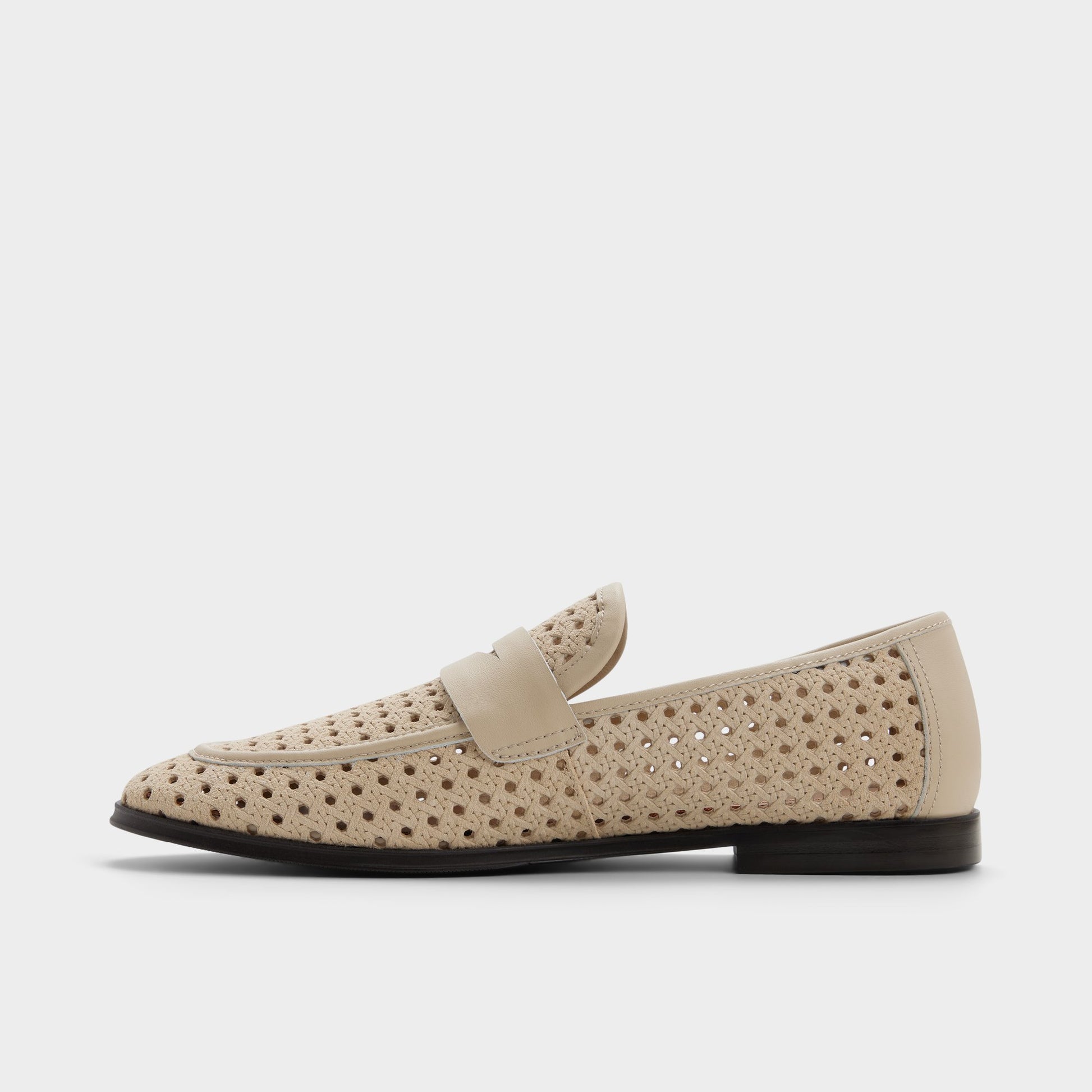 Side view of Cream Mescal Loafer