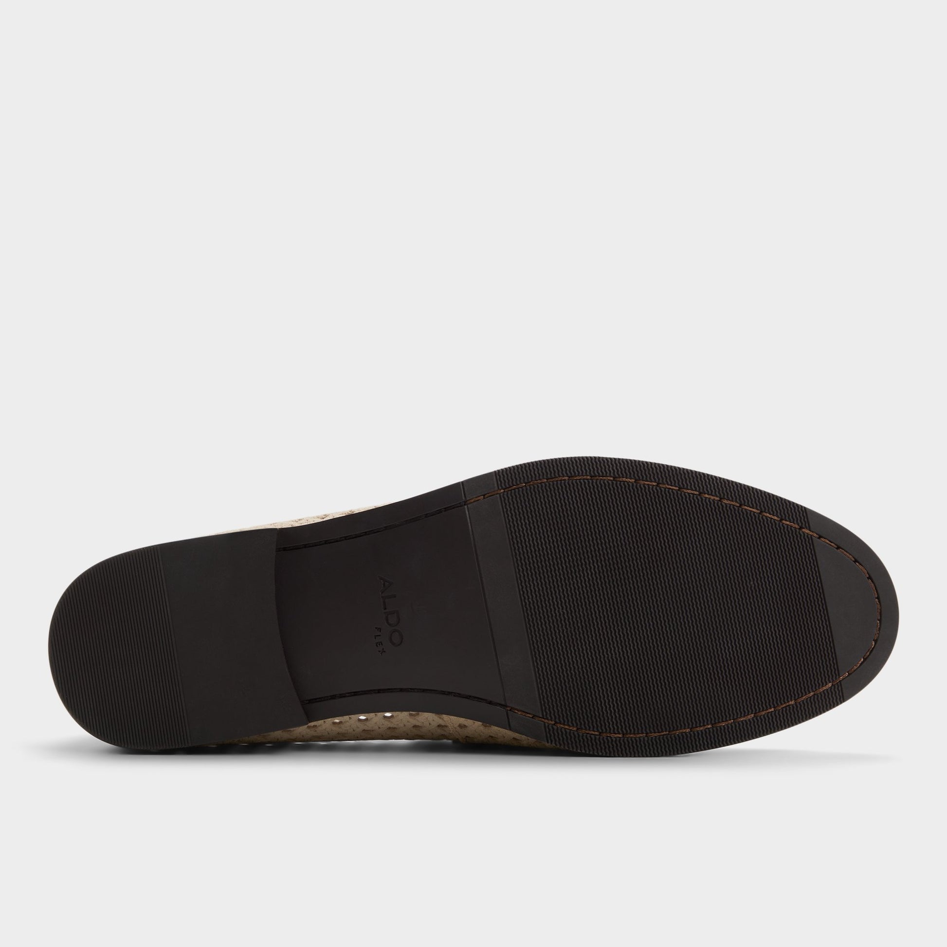 View of Cream Mescal Loafer's sole