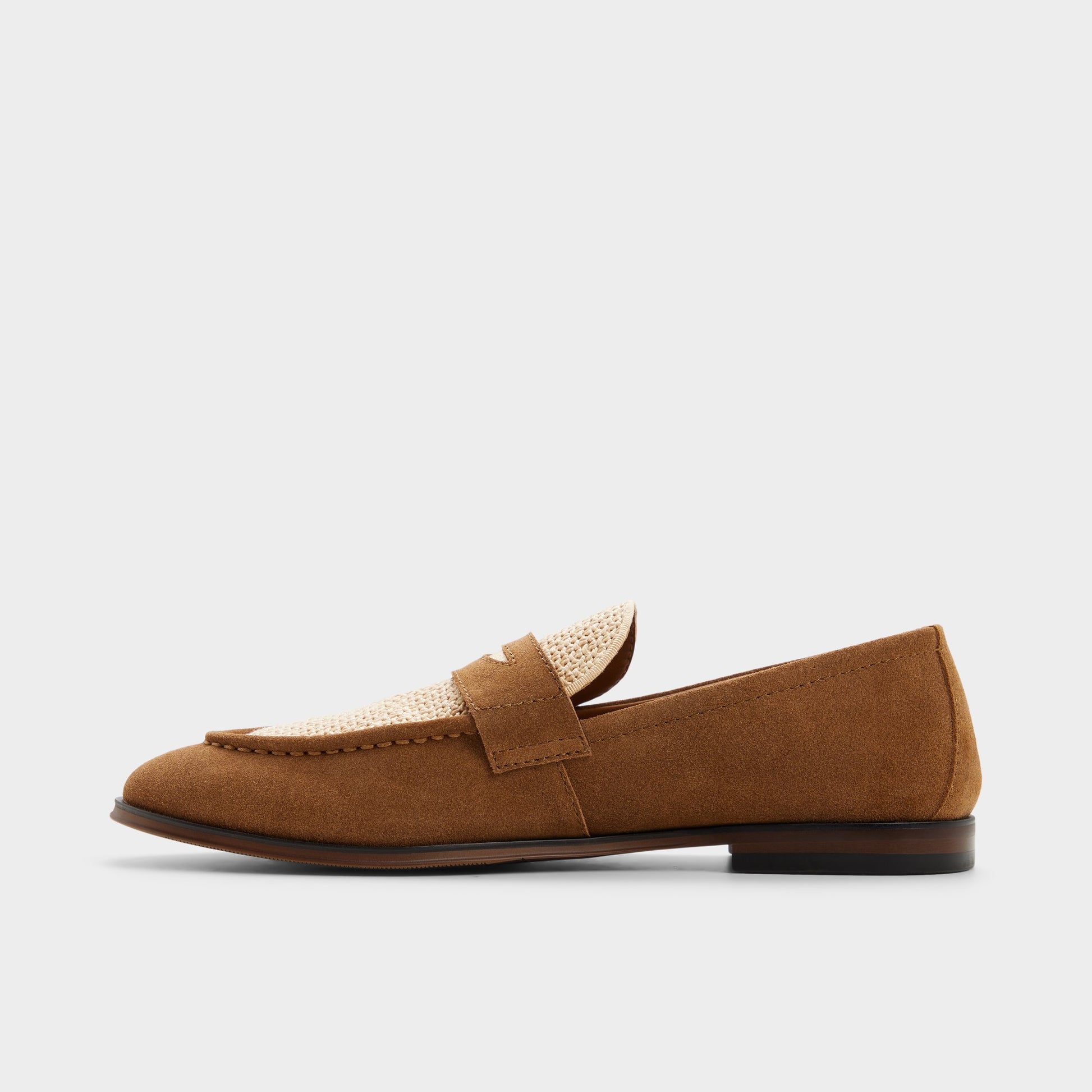 Side view of Light brown Fano Loafer
