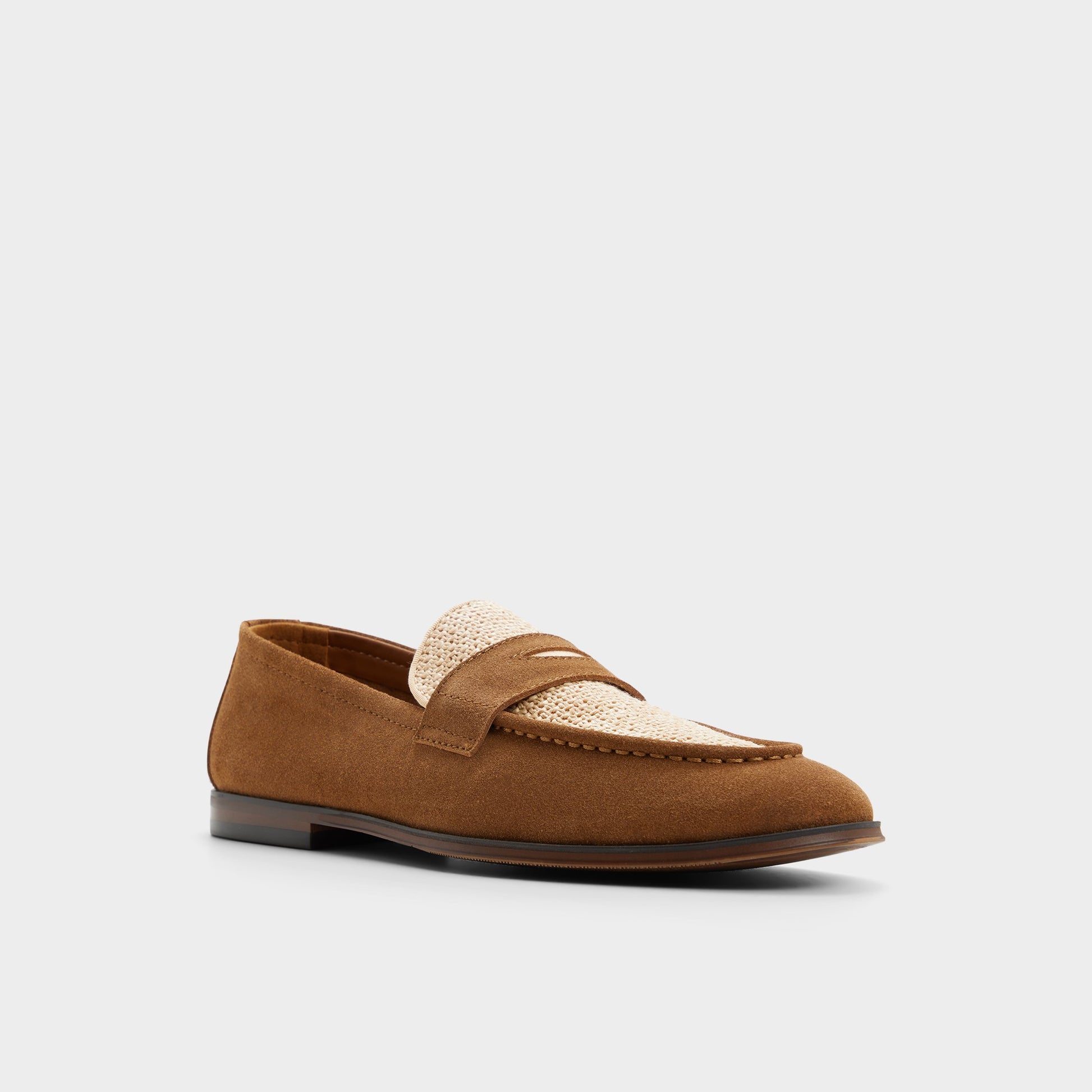 Three-quarter angle of Light brown Fano Loafer's front side