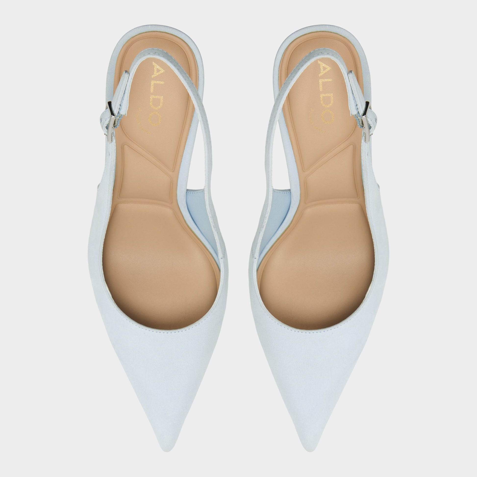 Top-down view of the Light blue Stessysling2.0 Slingback heel