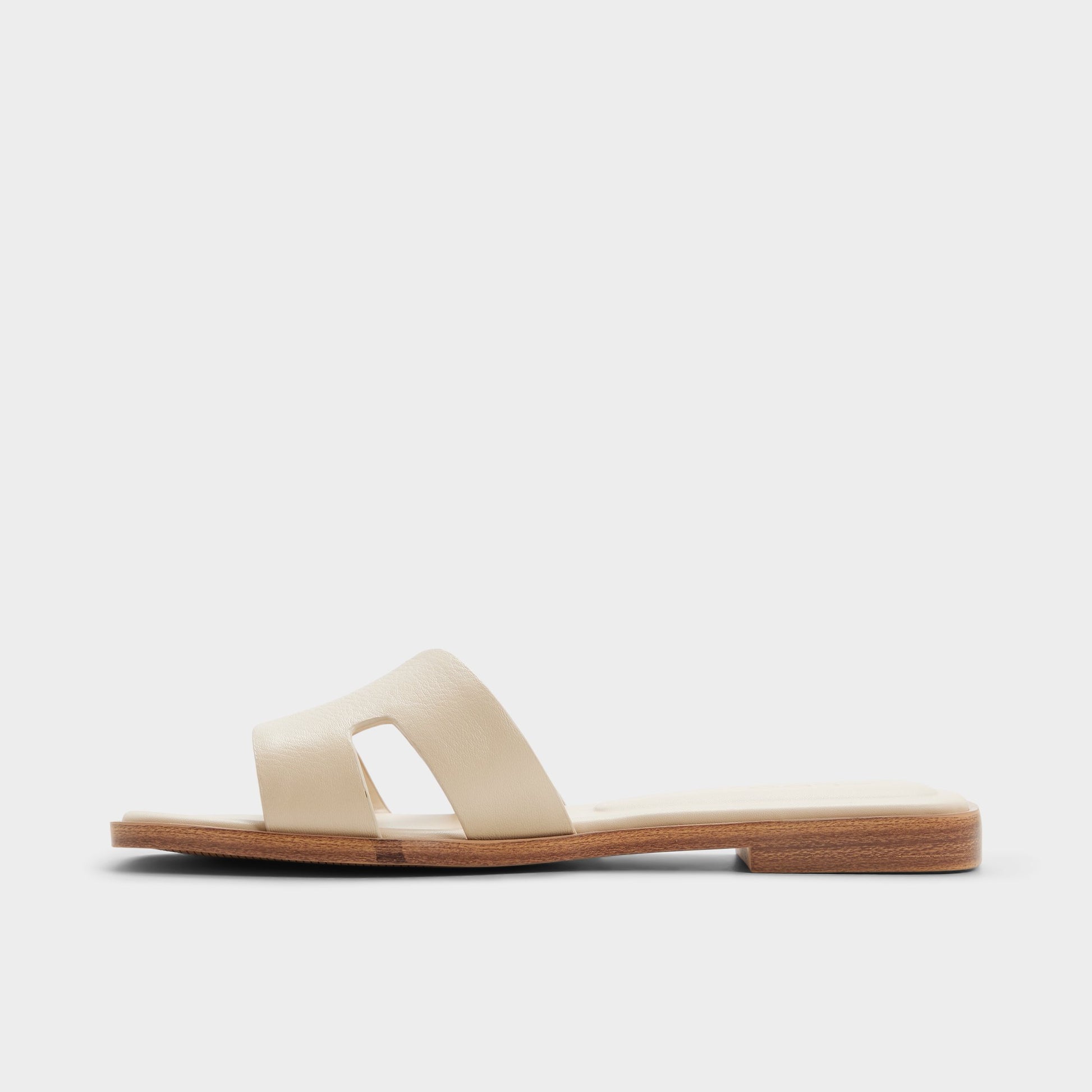 Side view of Beige Itsandal Slide sandal