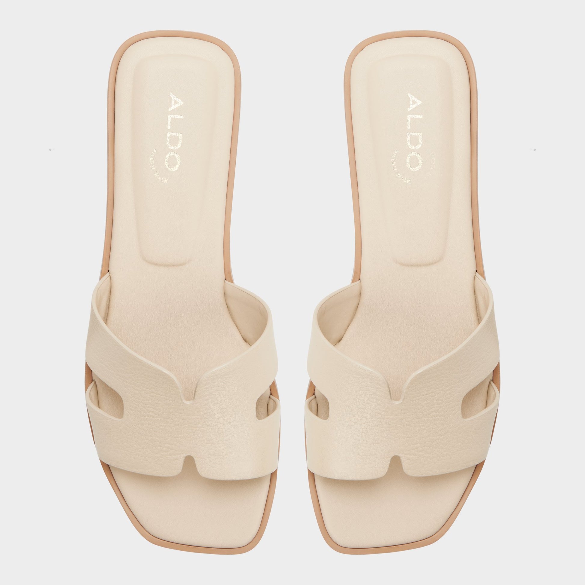 Top-down view of the Beige Itsandal Slide sandal