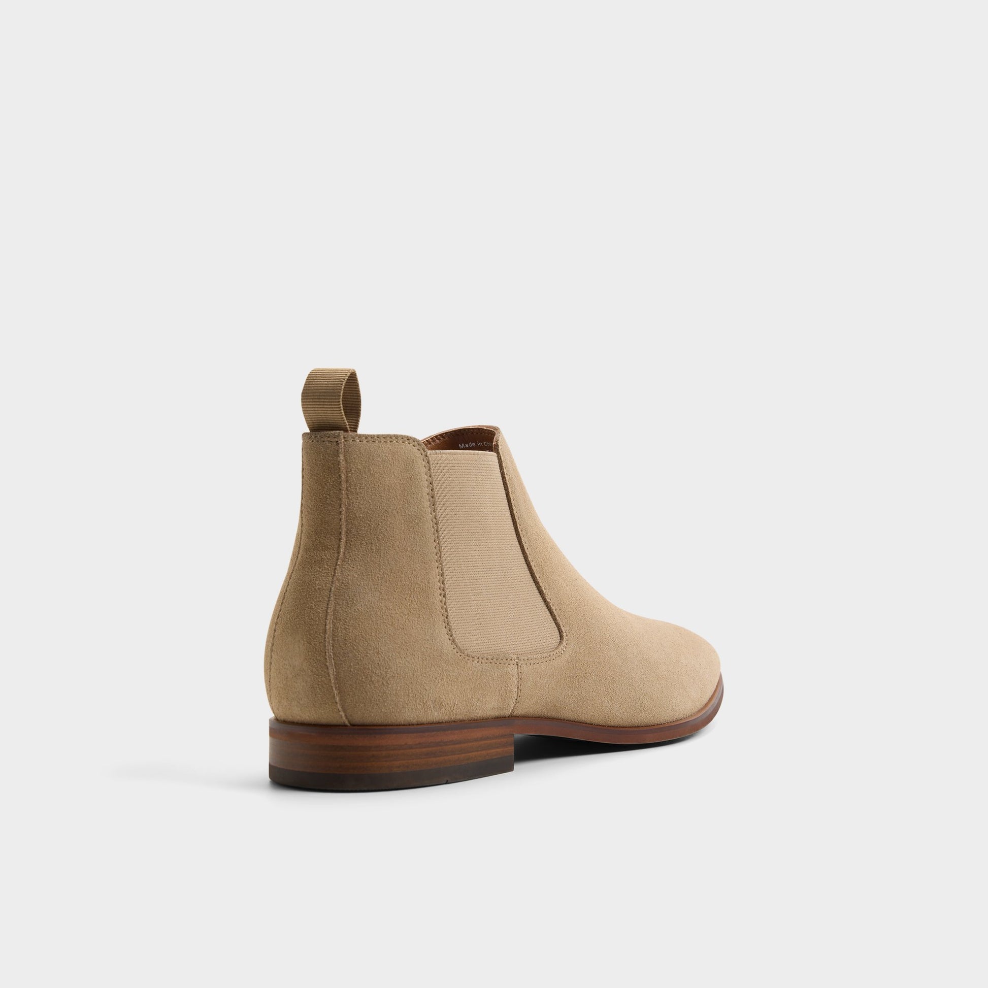 Three-quarter angle of Other beige Sosa Chelsea boot's back side