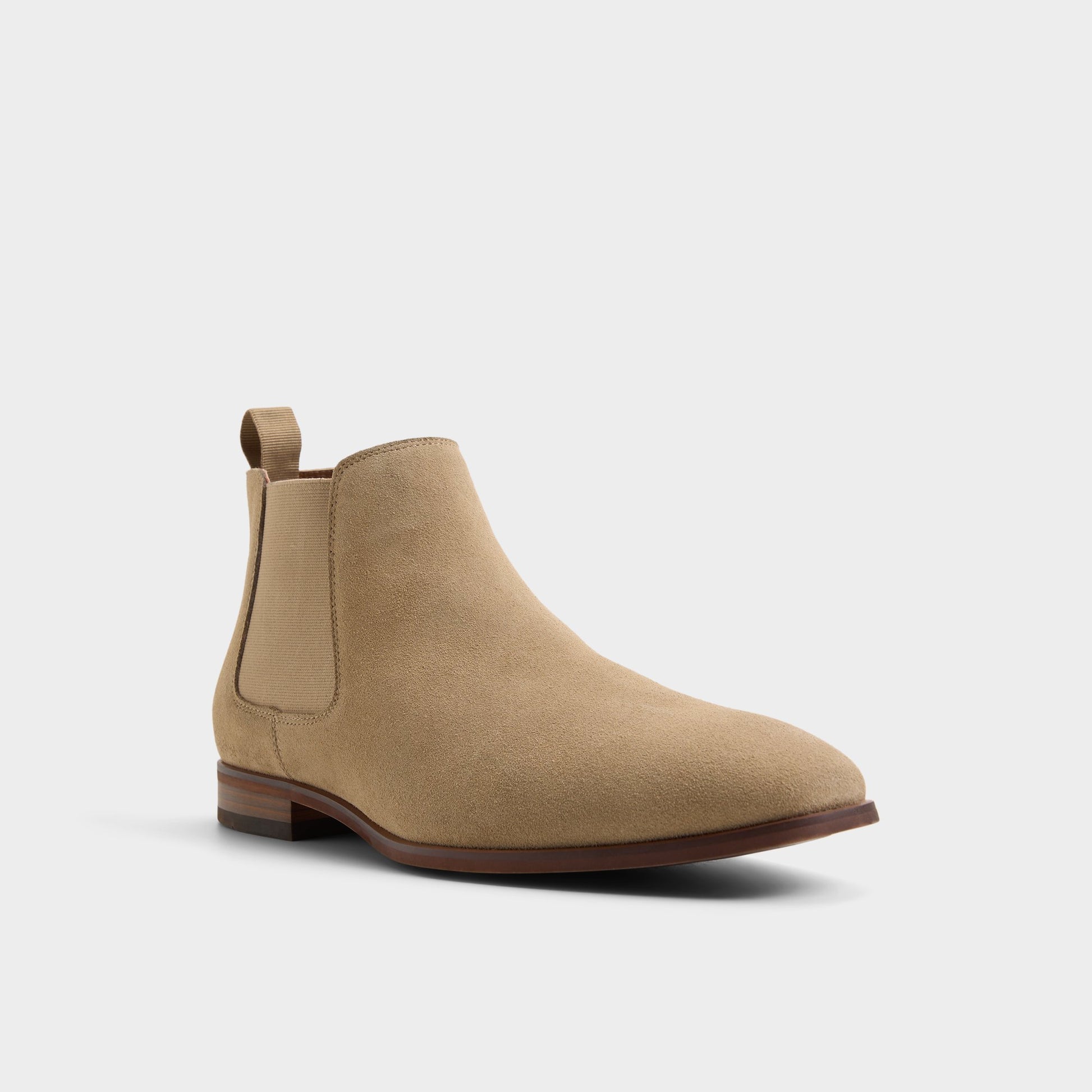 Three-quarter angle of Other beige Sosa Chelsea boot's front side