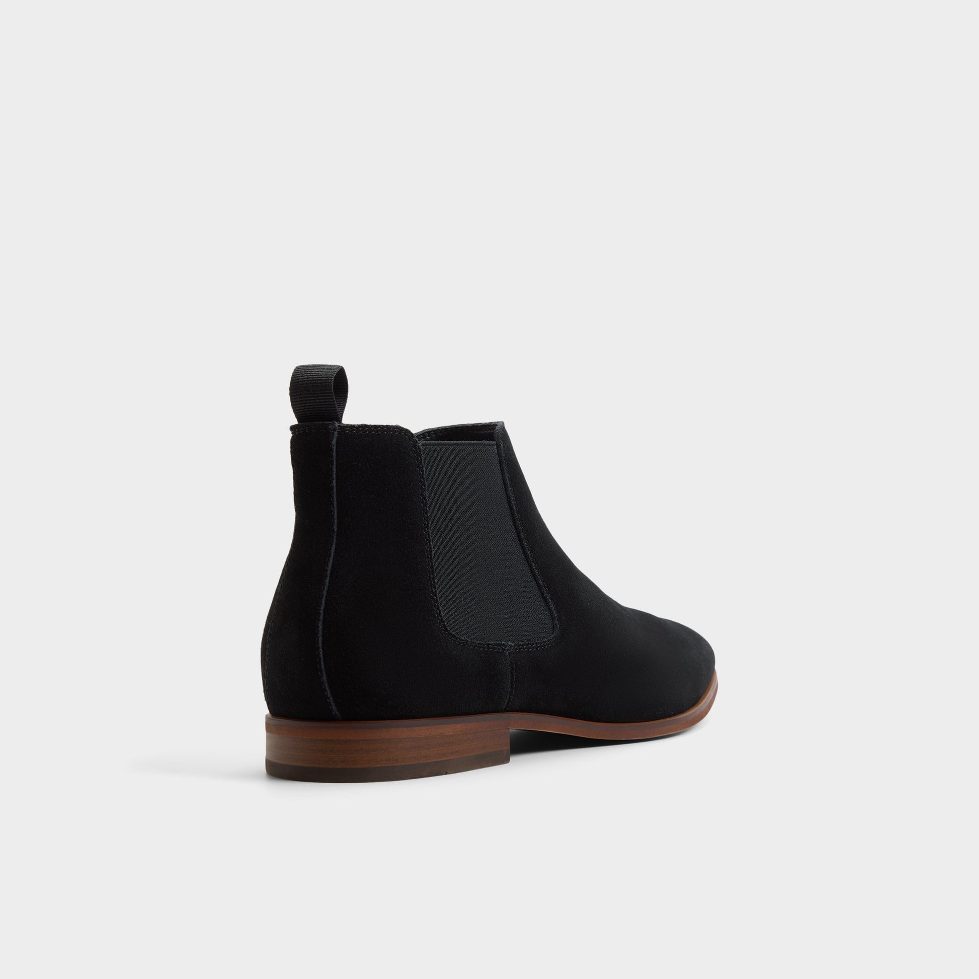 Three-quarter angle of Other black Sosa Chelsea boot's back side