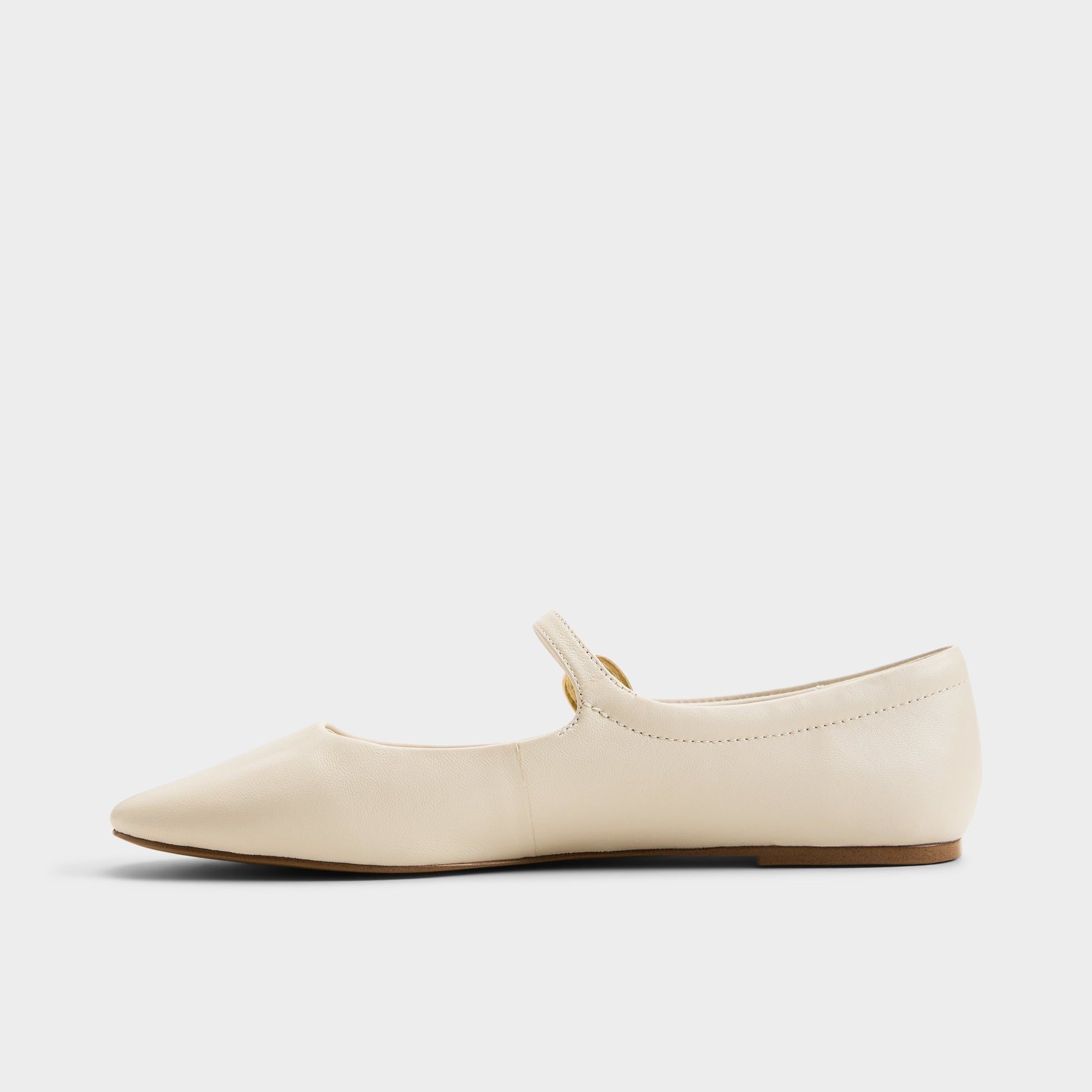Side view of Other white Maryjenna Ballerina