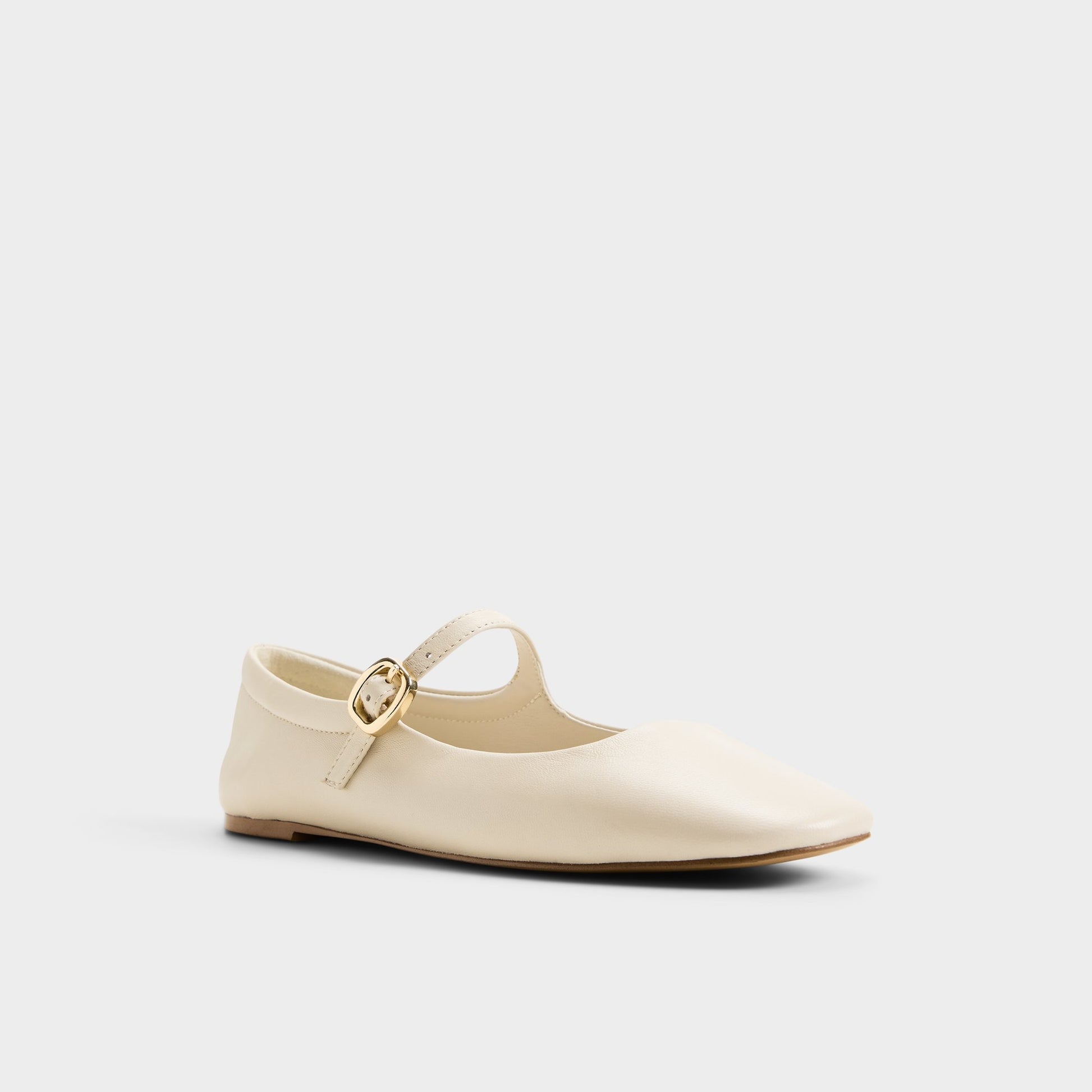 Three-quarter angle of Other white Maryjenna Ballerina's front side
