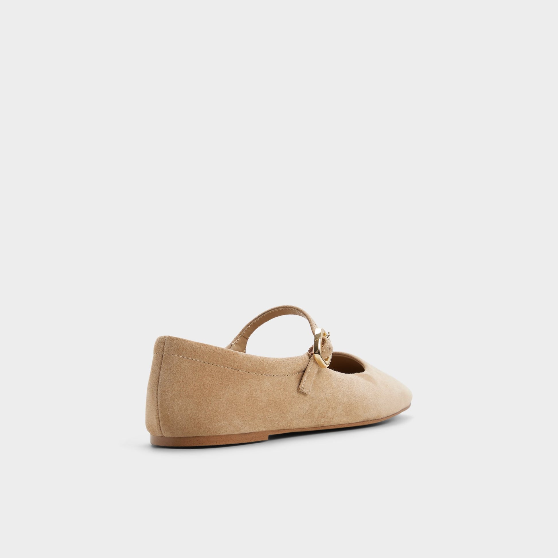 Three-quarter angle of Beige Maryjenna Ballerina's back side