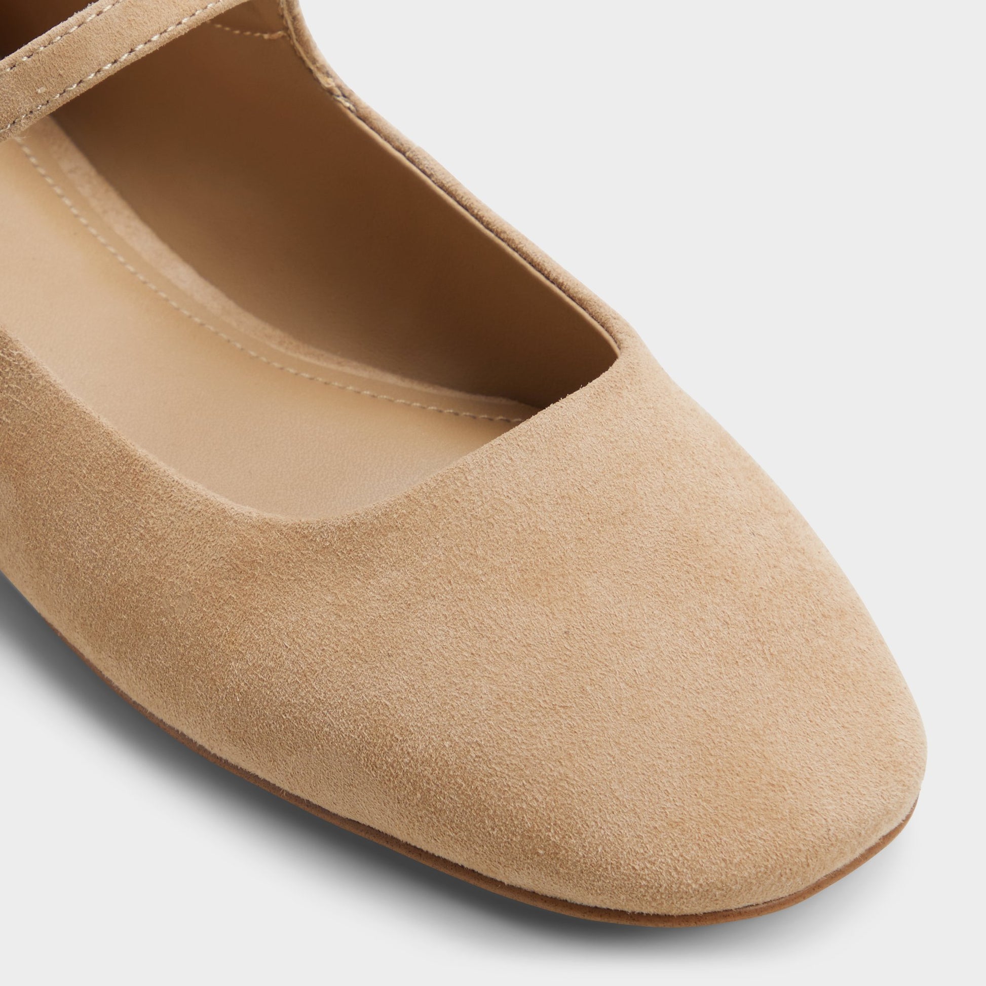 Close-up of the Beige Maryjenna Ballerina