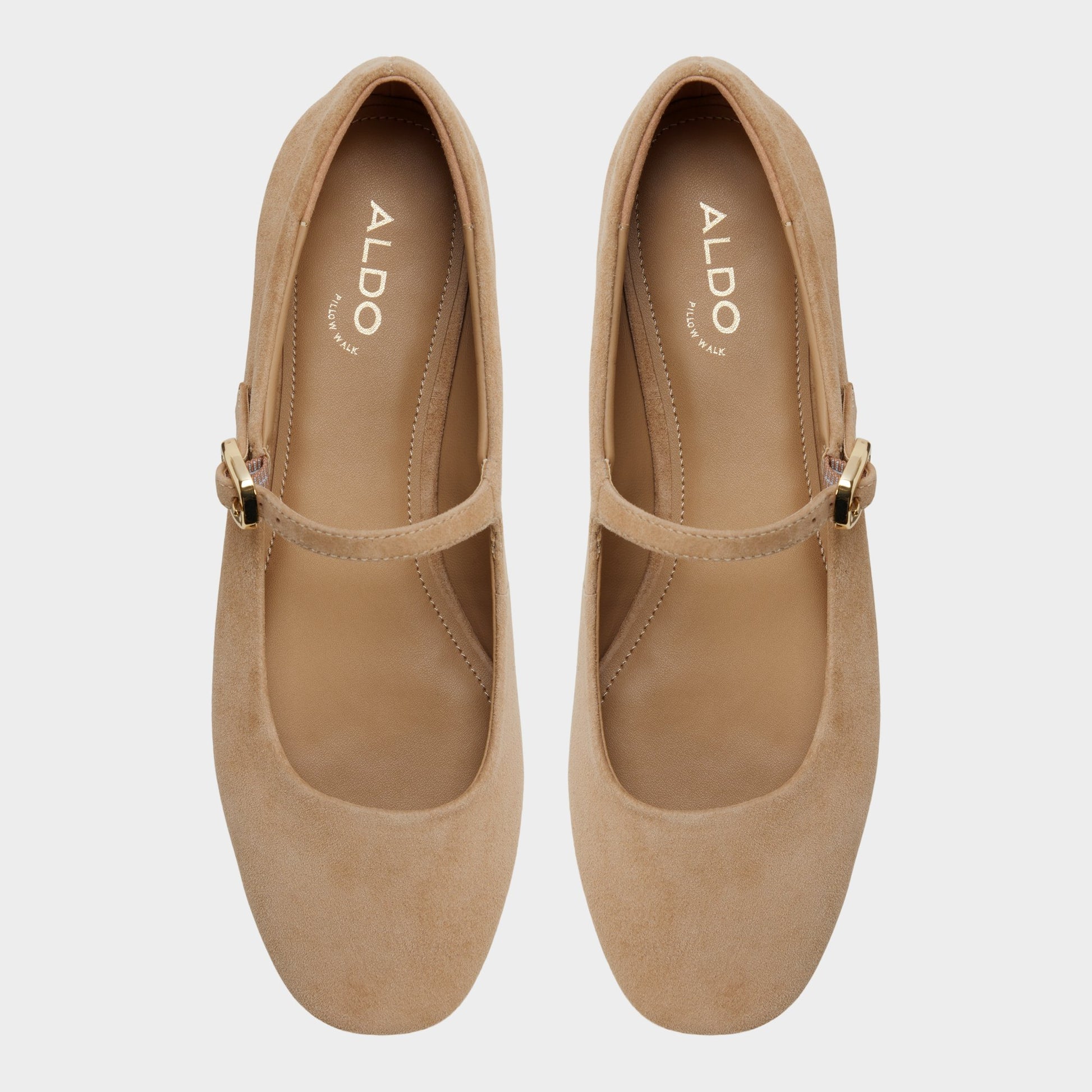 Top-down view of the Beige Maryjenna Ballerina