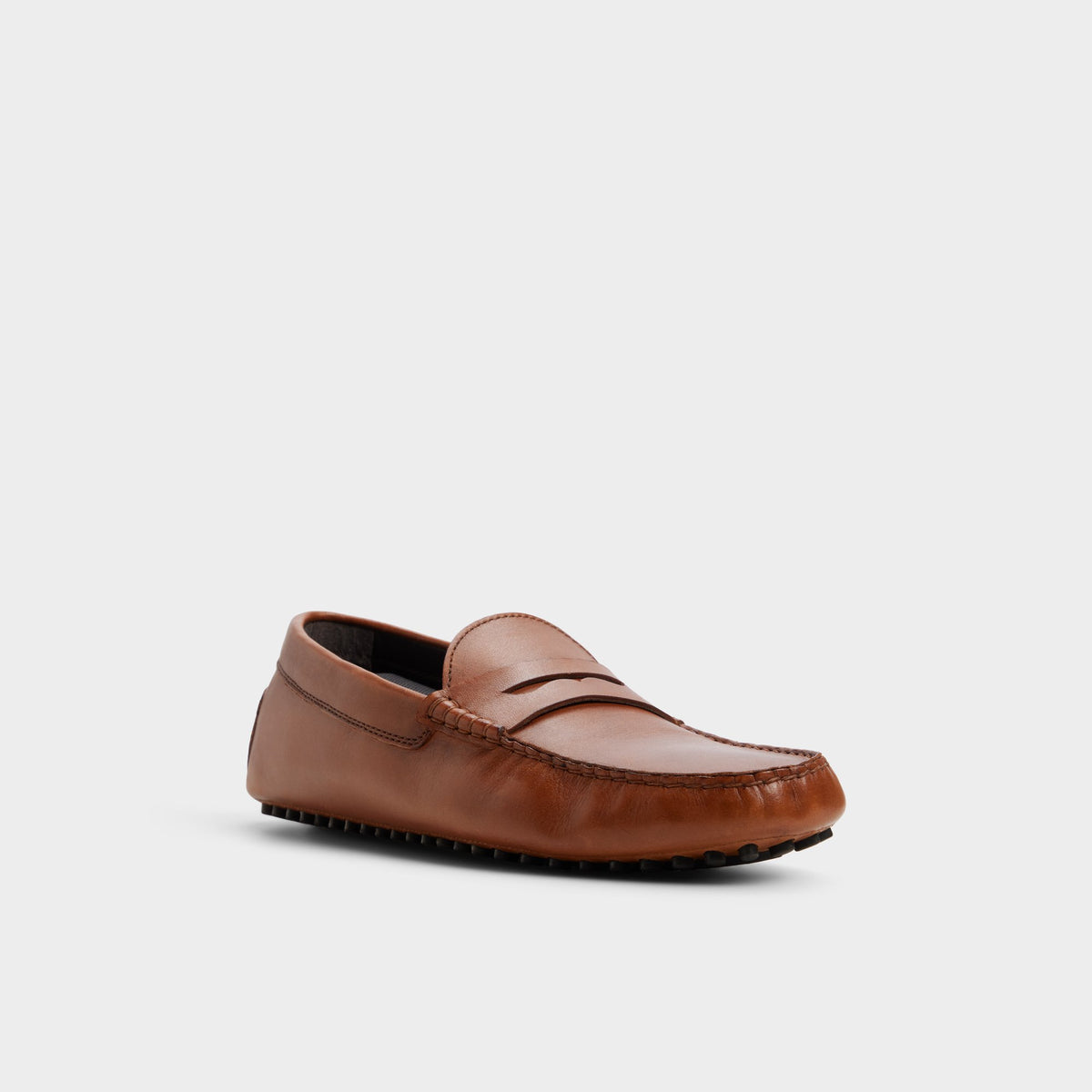Three-quarter angle of Tan Jaritt Loafer's front side