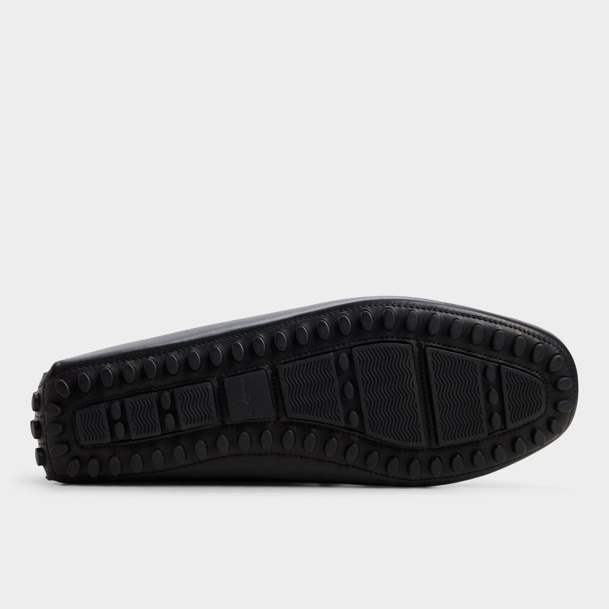View of Open black Jaritt Loafer's sole