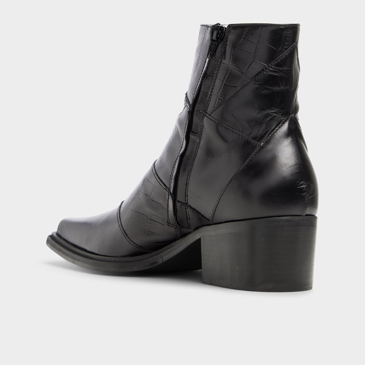 Side view of Black Zanatta Ankle boot