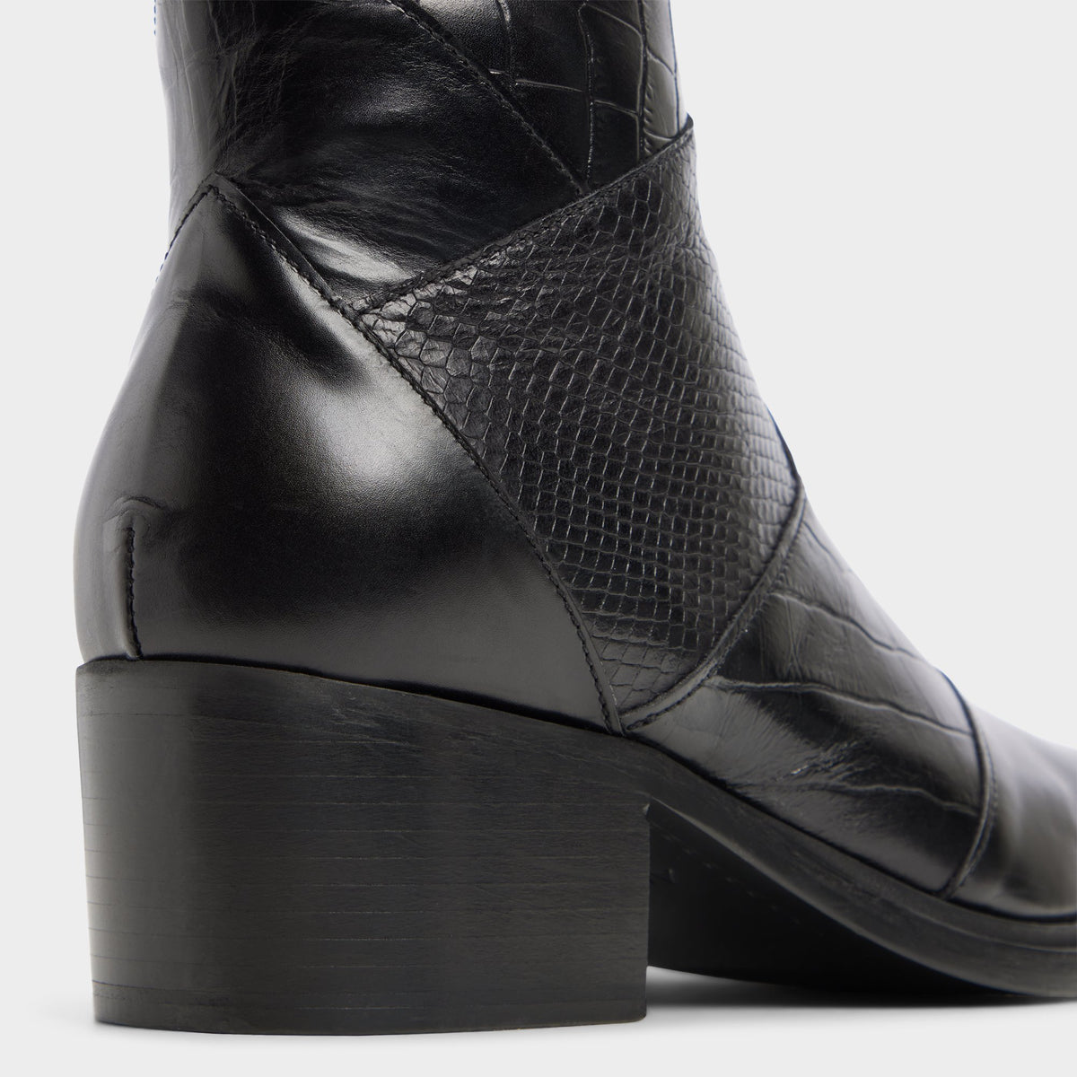 Close-up of the Black Zanatta Ankle boot