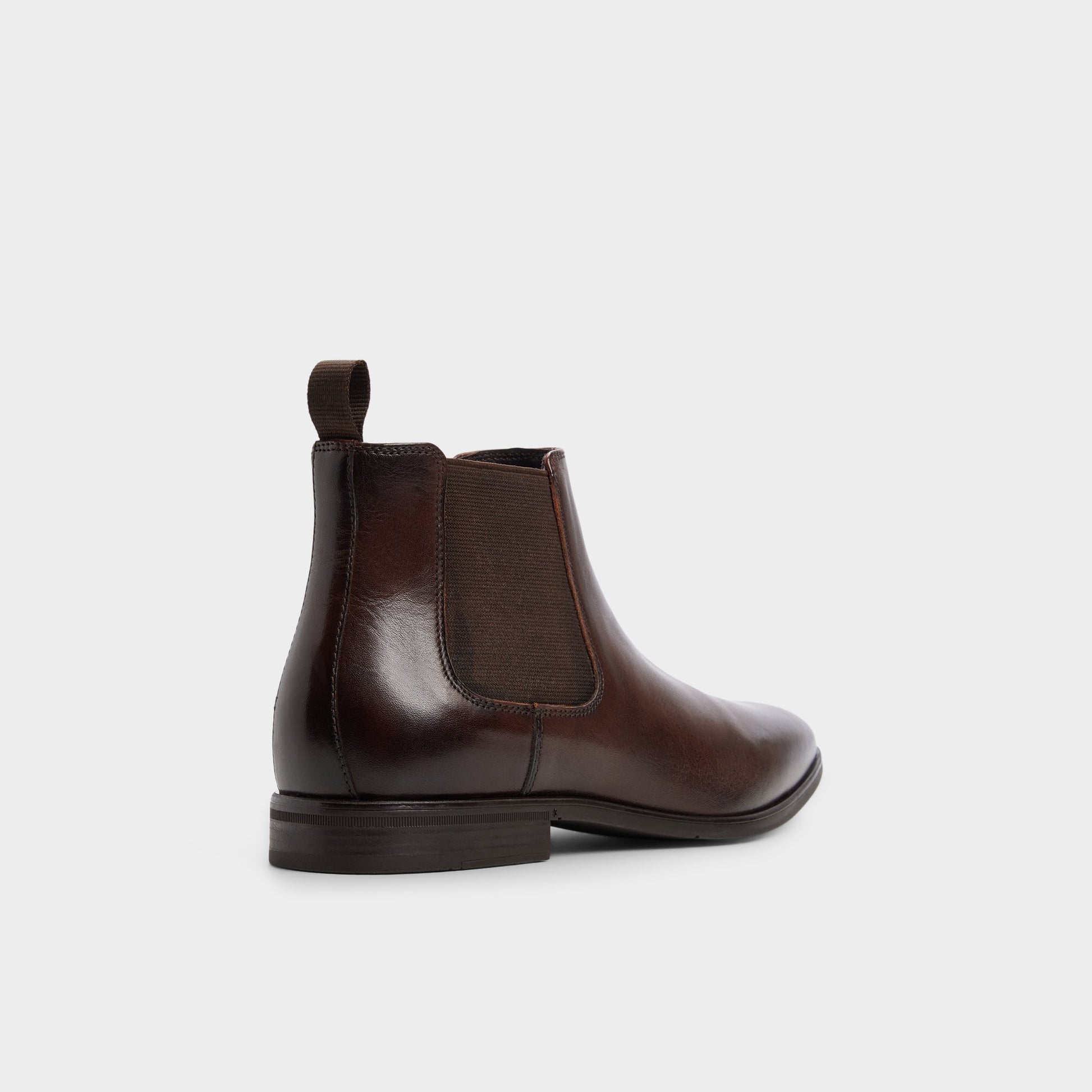 Three-quarter angle of Brown Fion Chelsea boot's back side