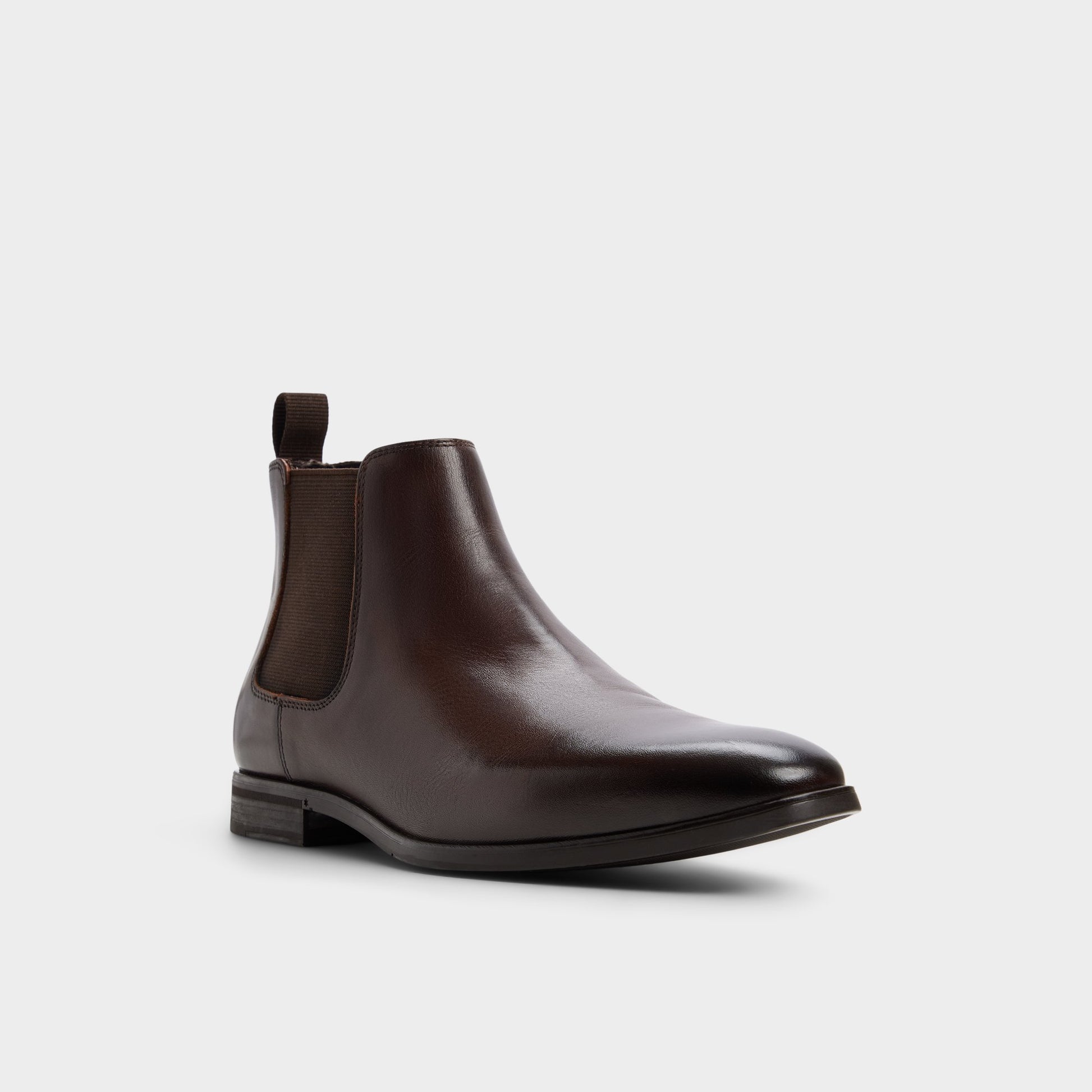 Three-quarter angle of Brown Fion Chelsea boot's front side