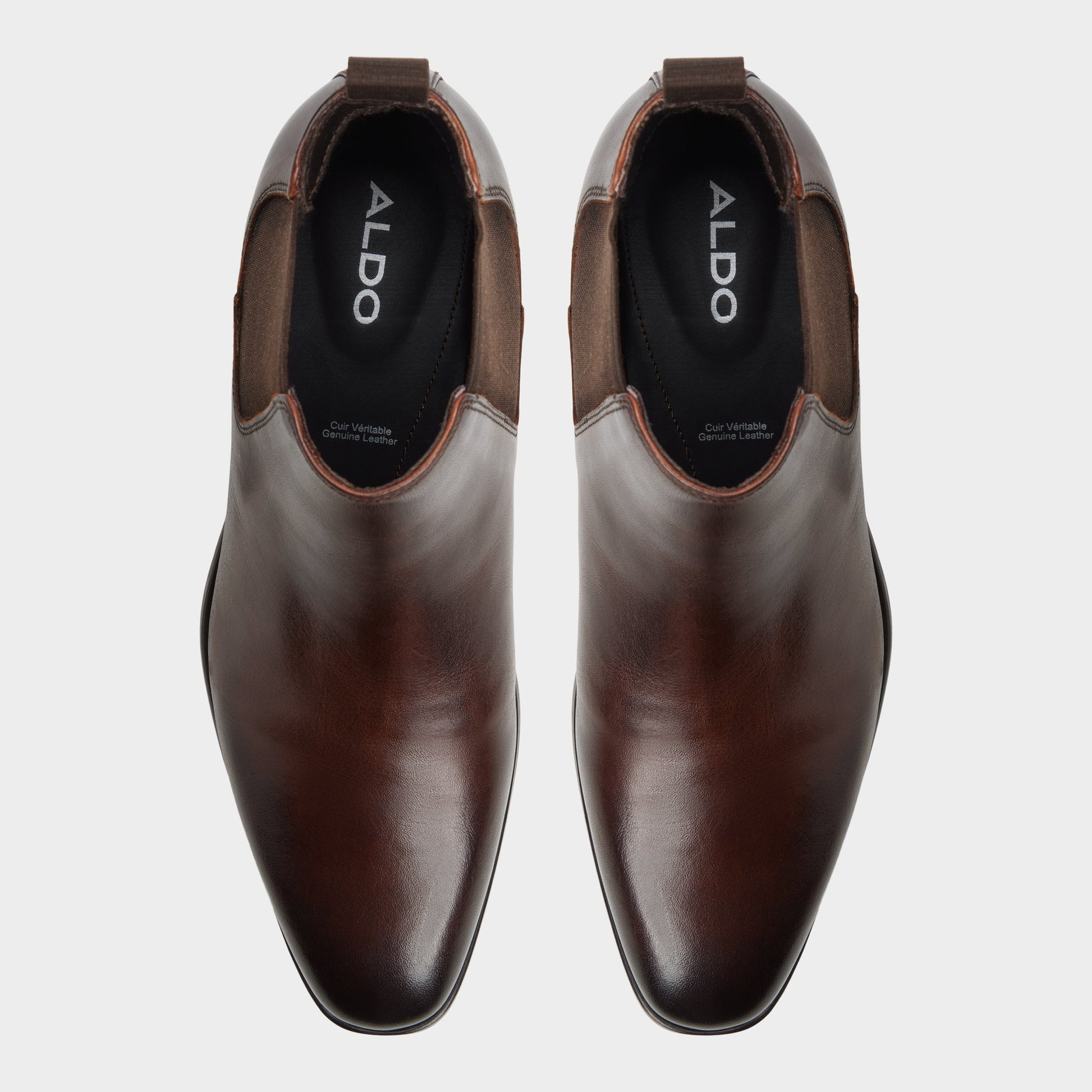 Top-down view of the Brown Fion Chelsea boot