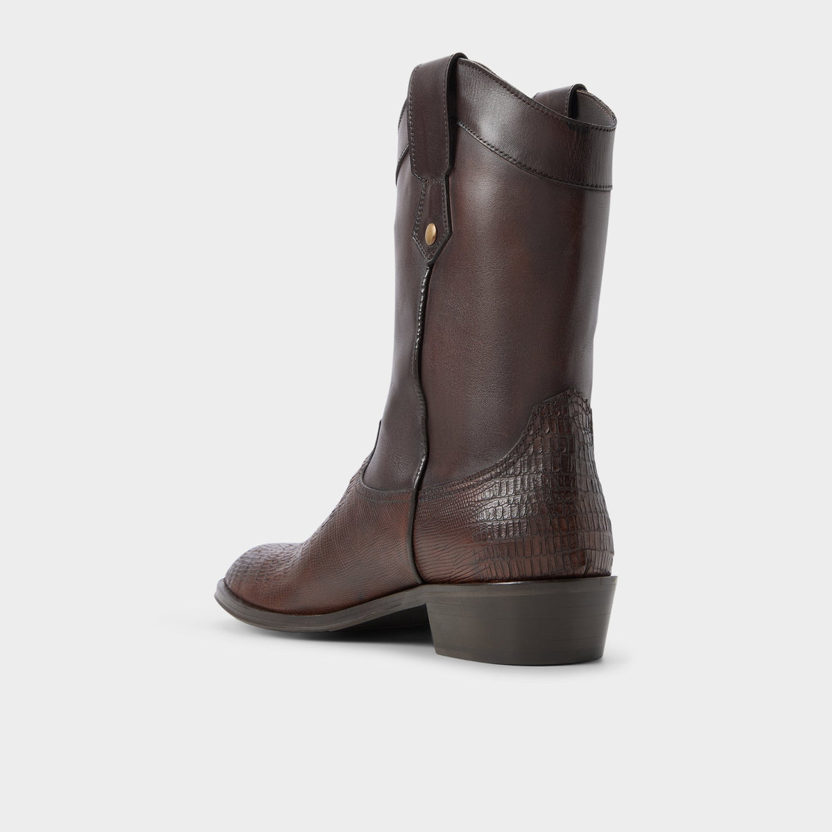 Side view of Dark brown Rasmus Western boot