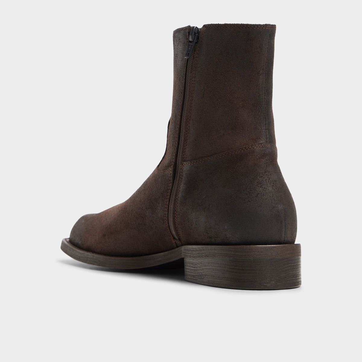 Side view of Dark brown Todi Ankle boot