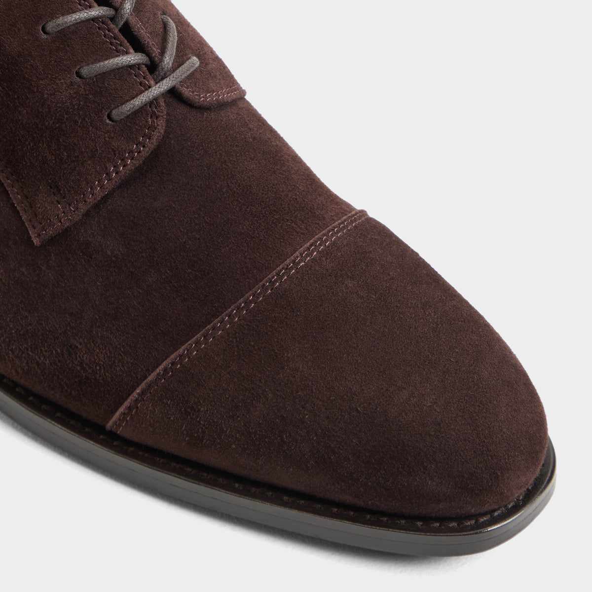 Close-up of the Brown Alejandro Derby shoe