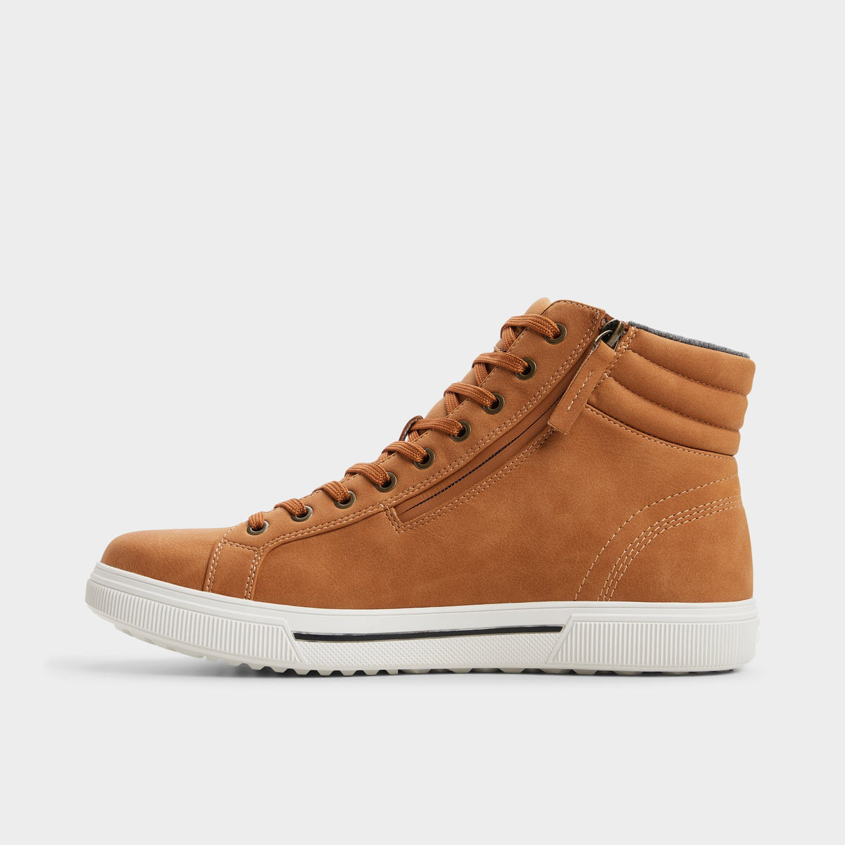 Side view of Tan Preralithh-l Oxford shoe