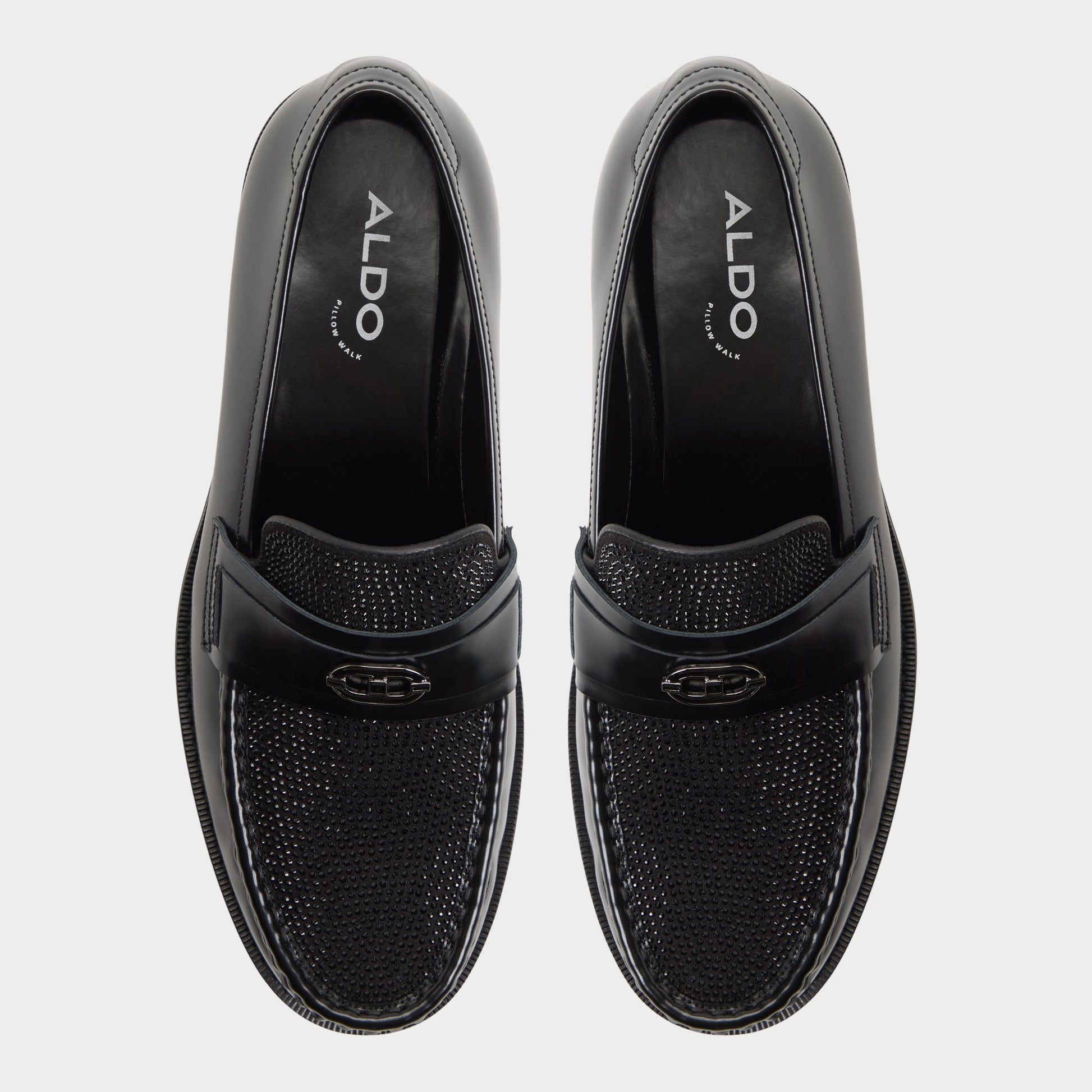 Top-down view of the Black multi Taro Loafer