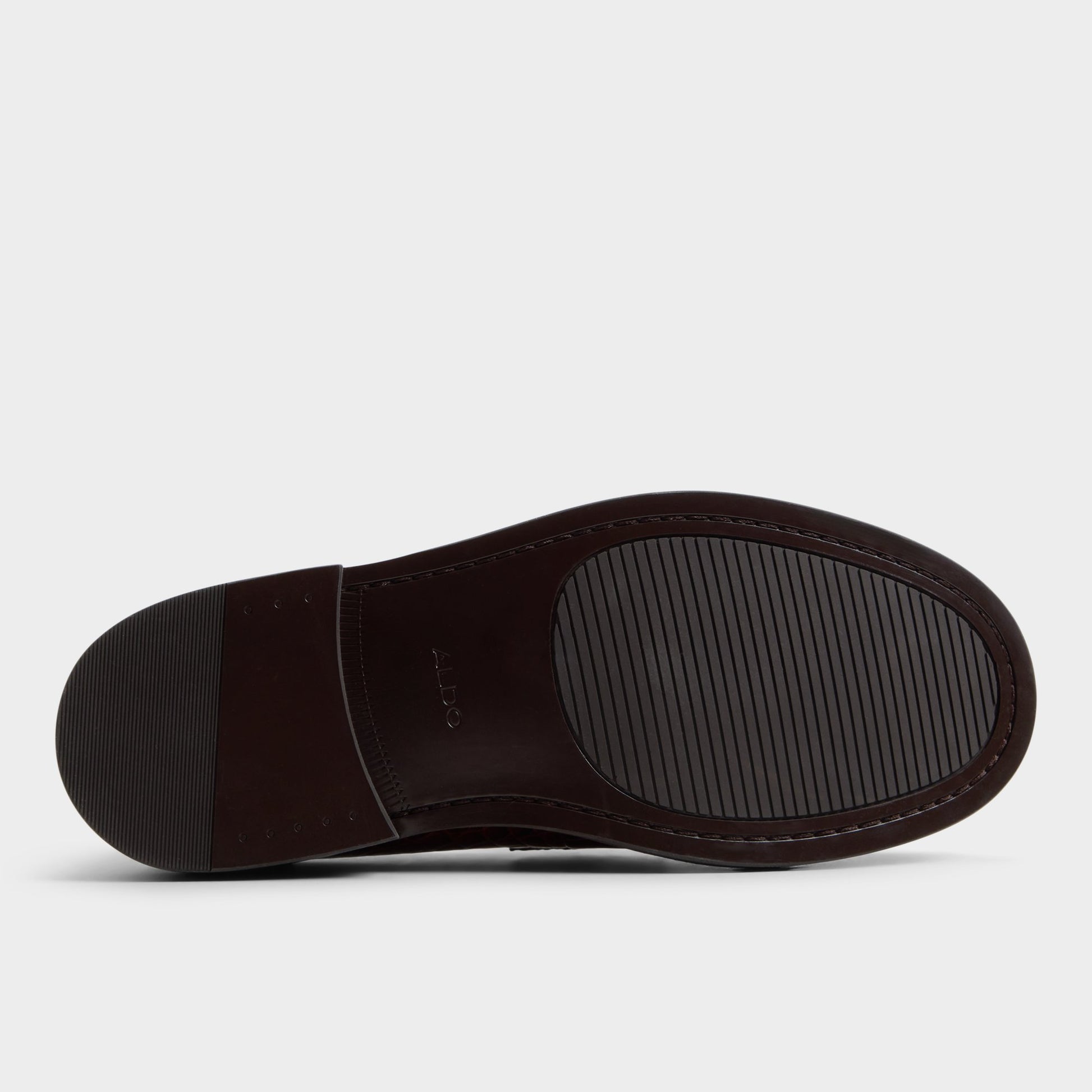 View of Brown Ruffus Loafer's sole