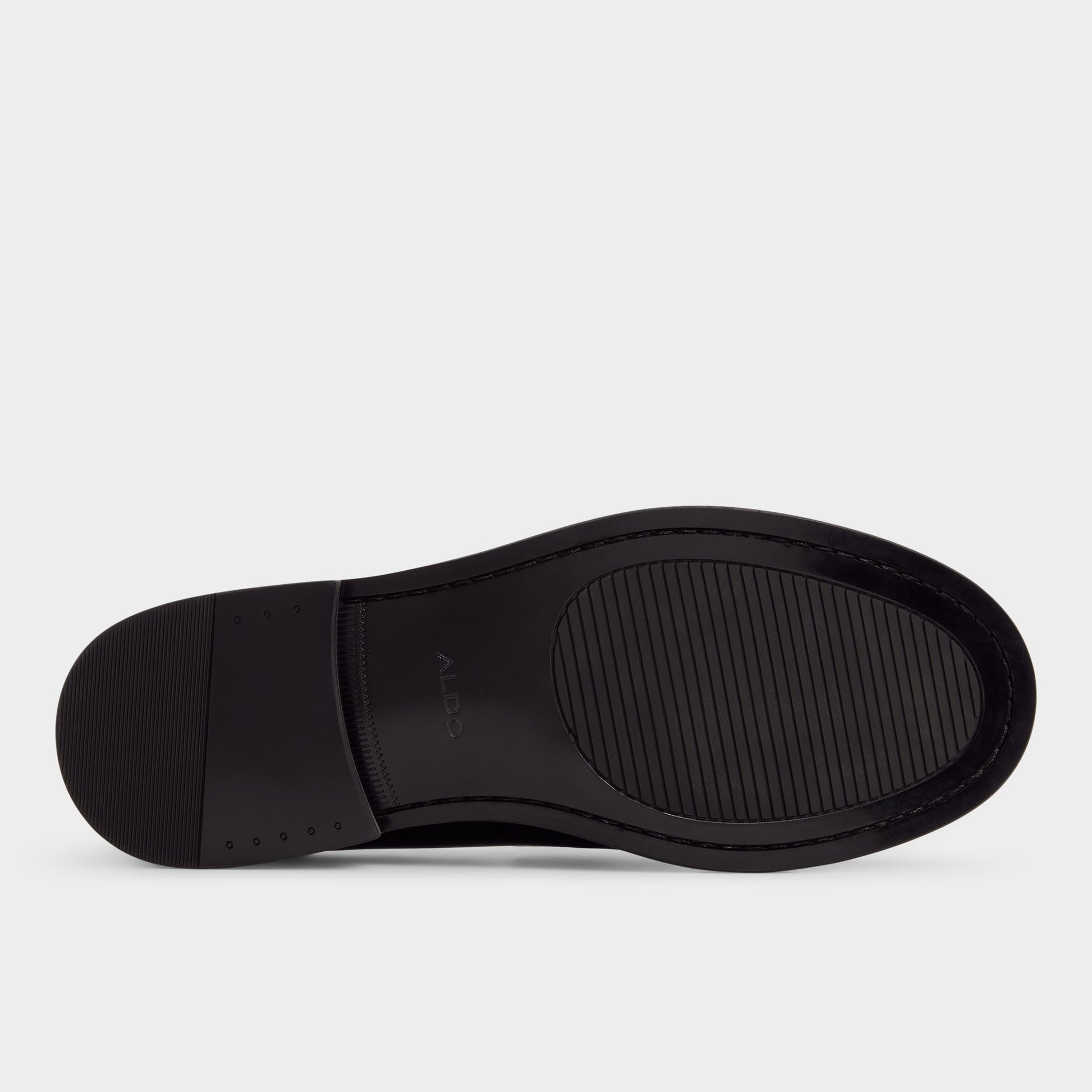 View of Black Ruffus Loafer's sole