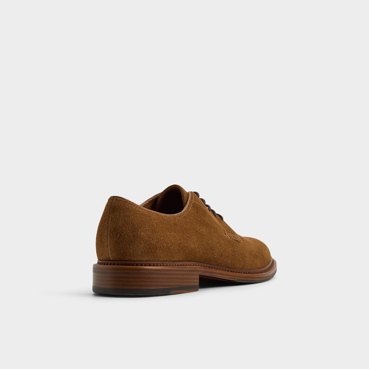 Three-quarter angle of Tan Sorento Derby shoe's back side