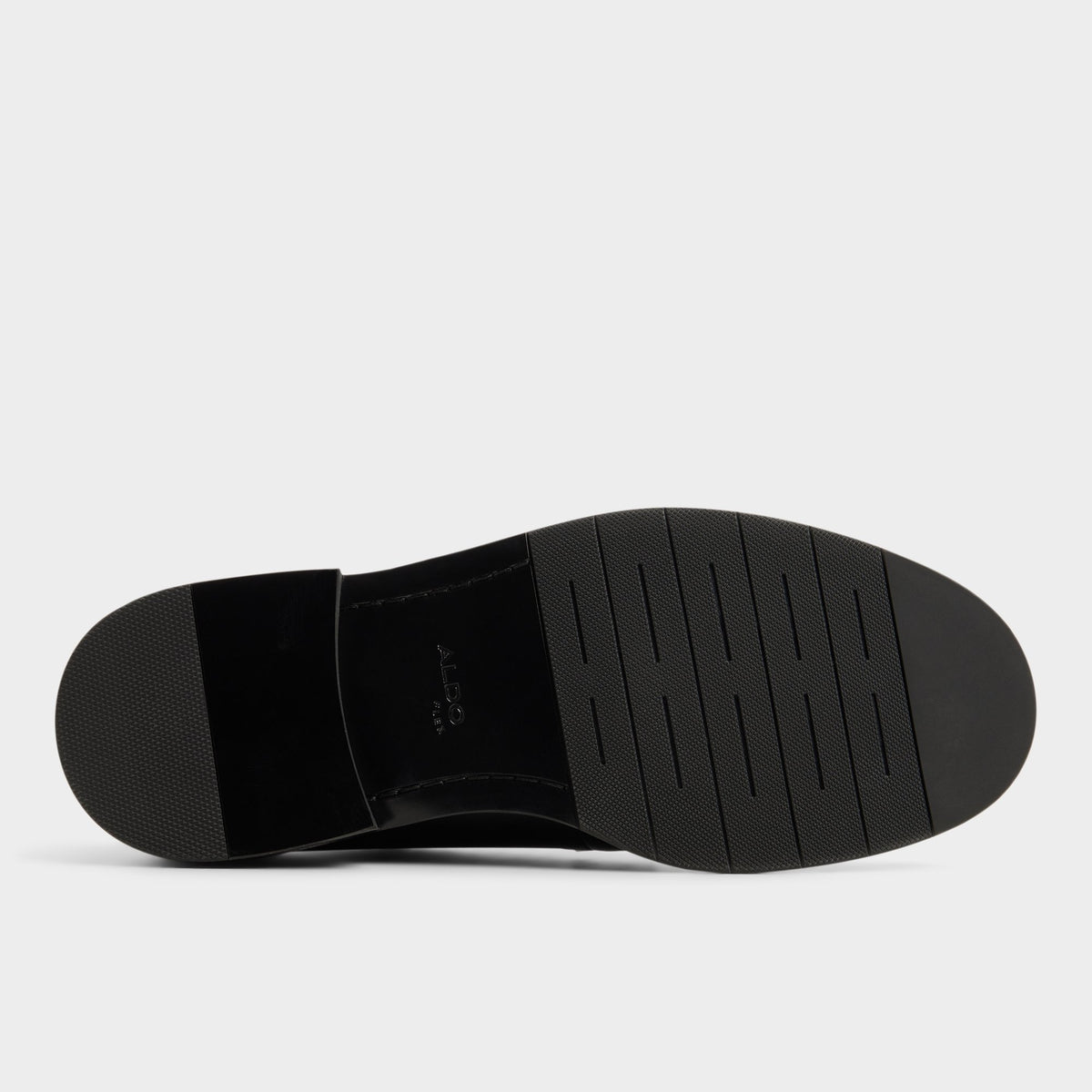 View of Black Sorento Derby shoe's sole