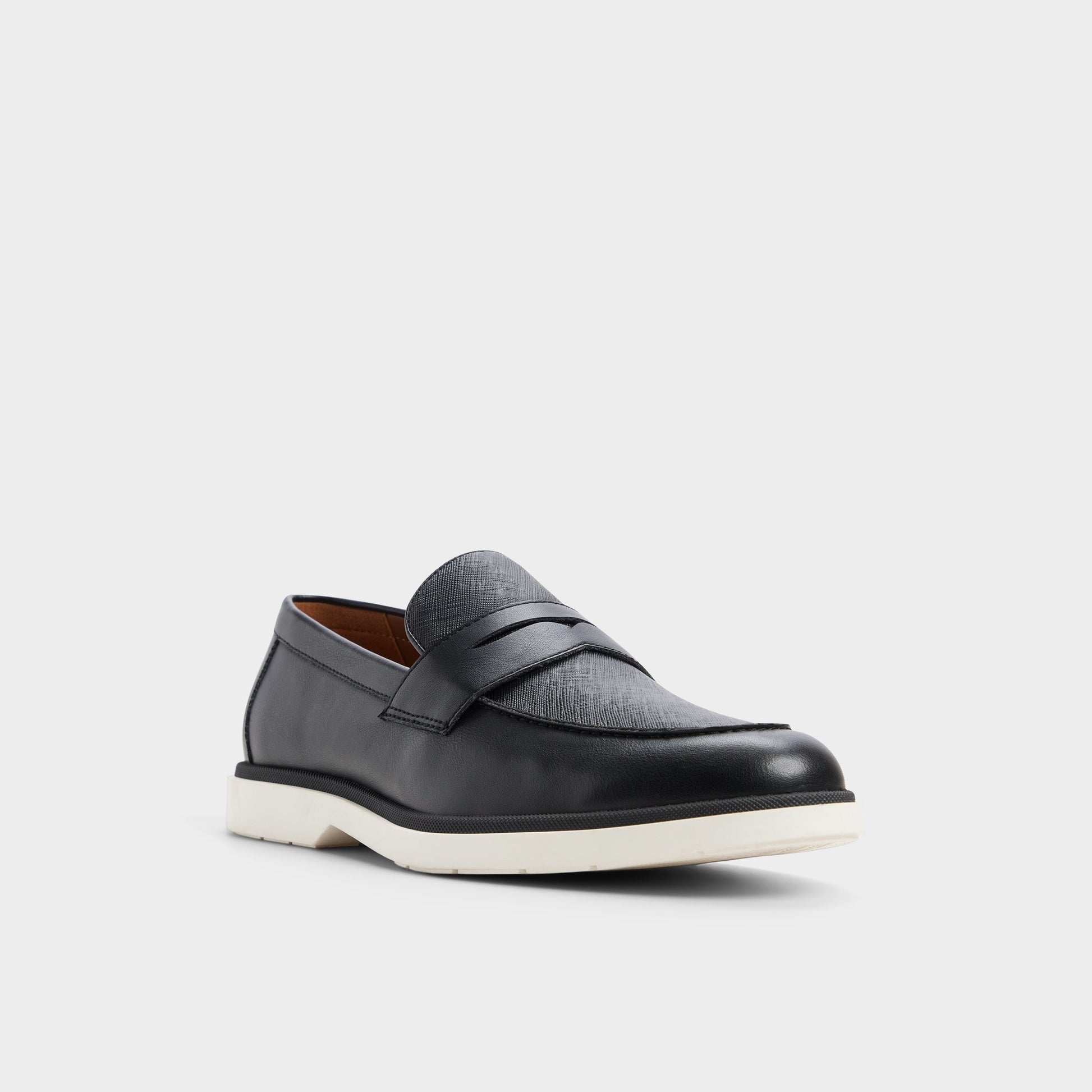 Three-quarter angle of Black Stanson Loafer's front side